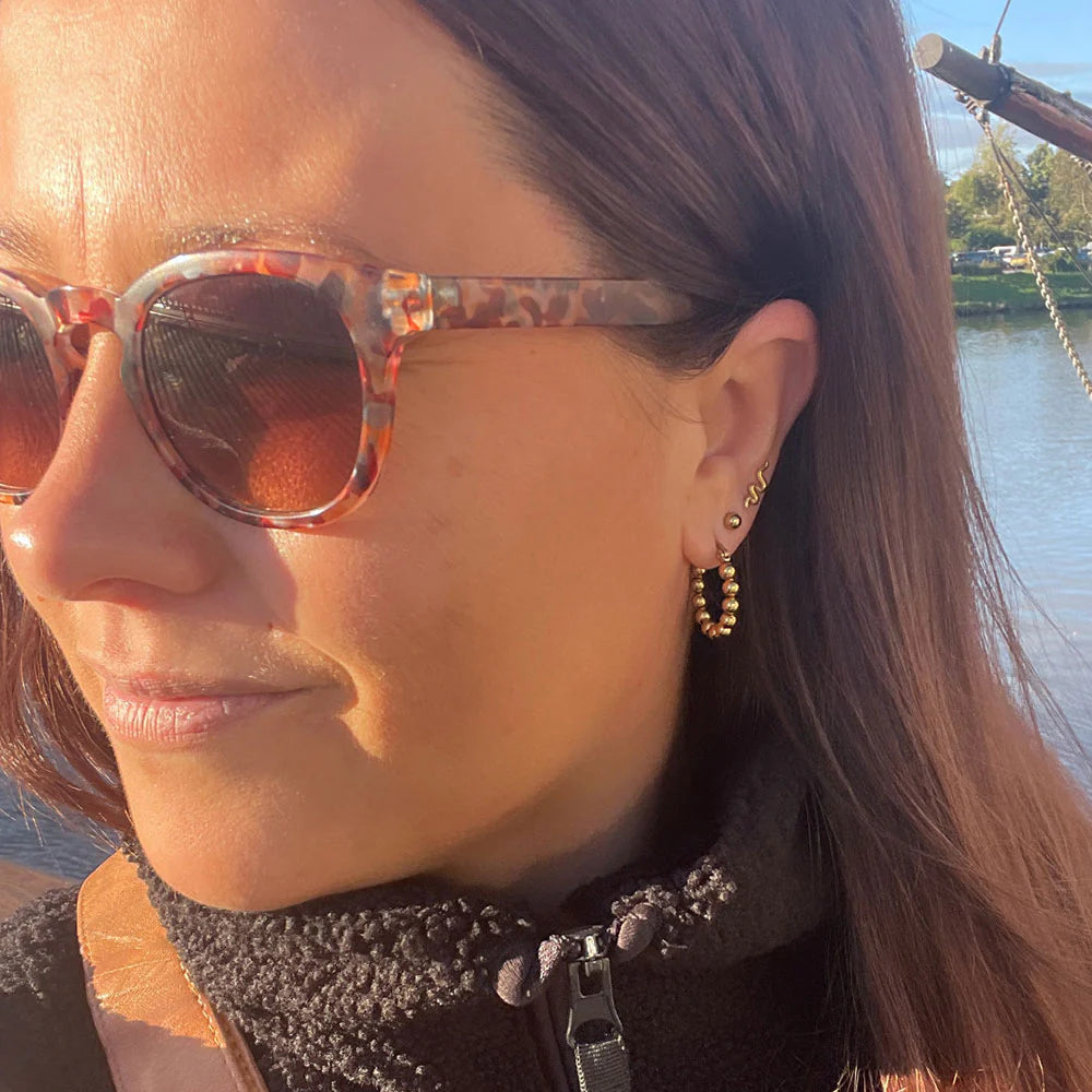 Big Boble Hoops - 18 karat guldbelagt