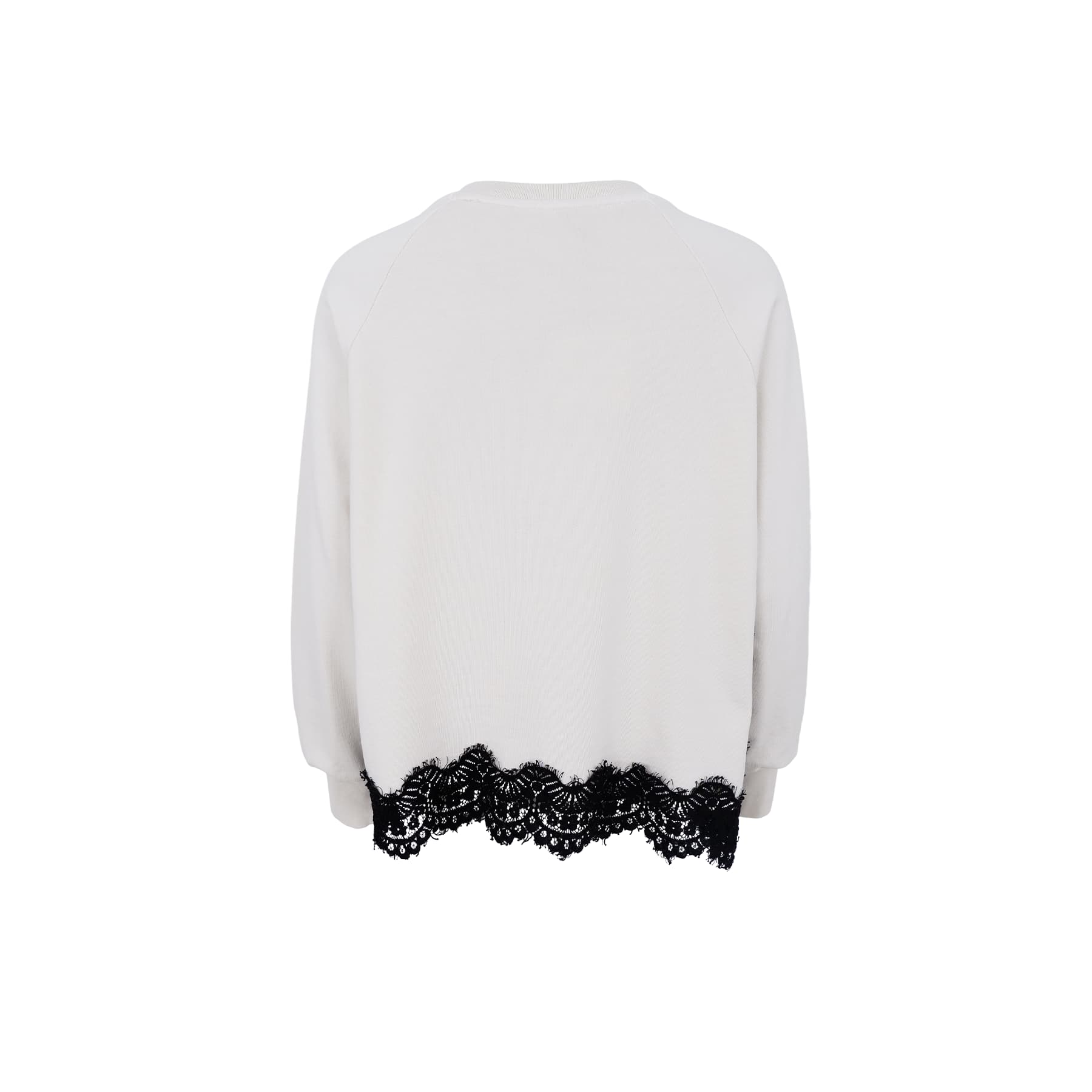 PREORDER-Evy lace sweatshirt - Off White
