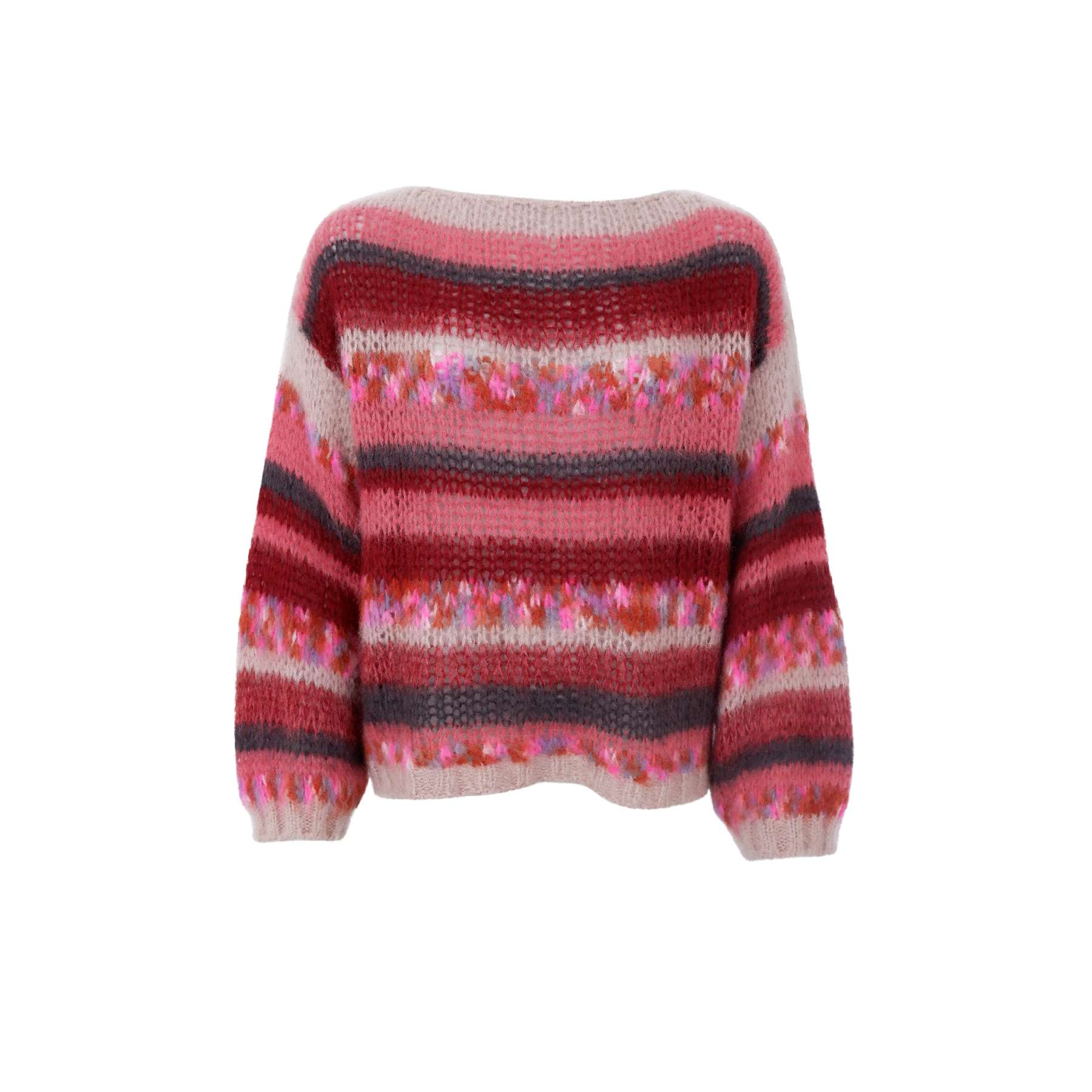 FONTANA multi striped jumper - Berry
