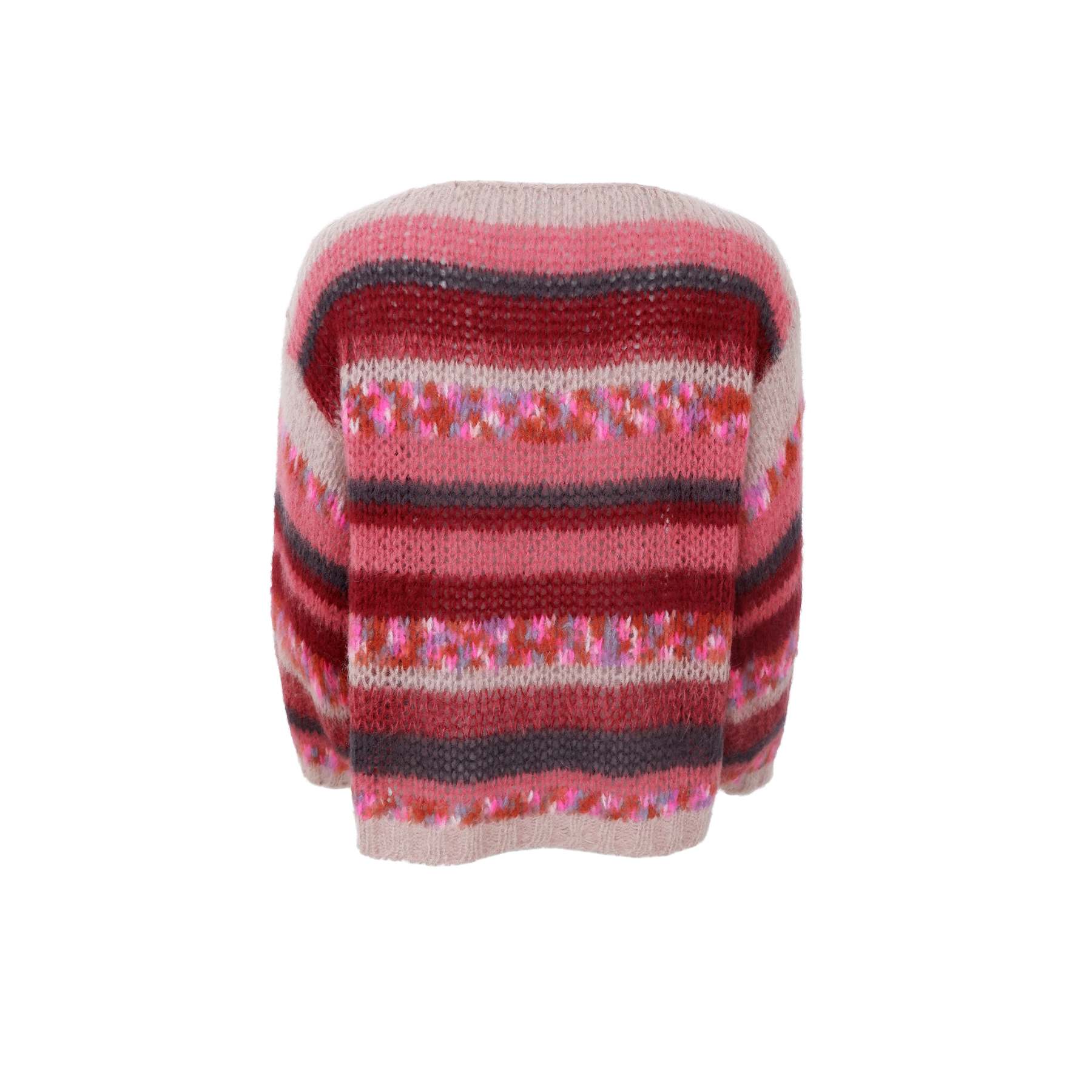 FONTANA multi striped jumper - Berry