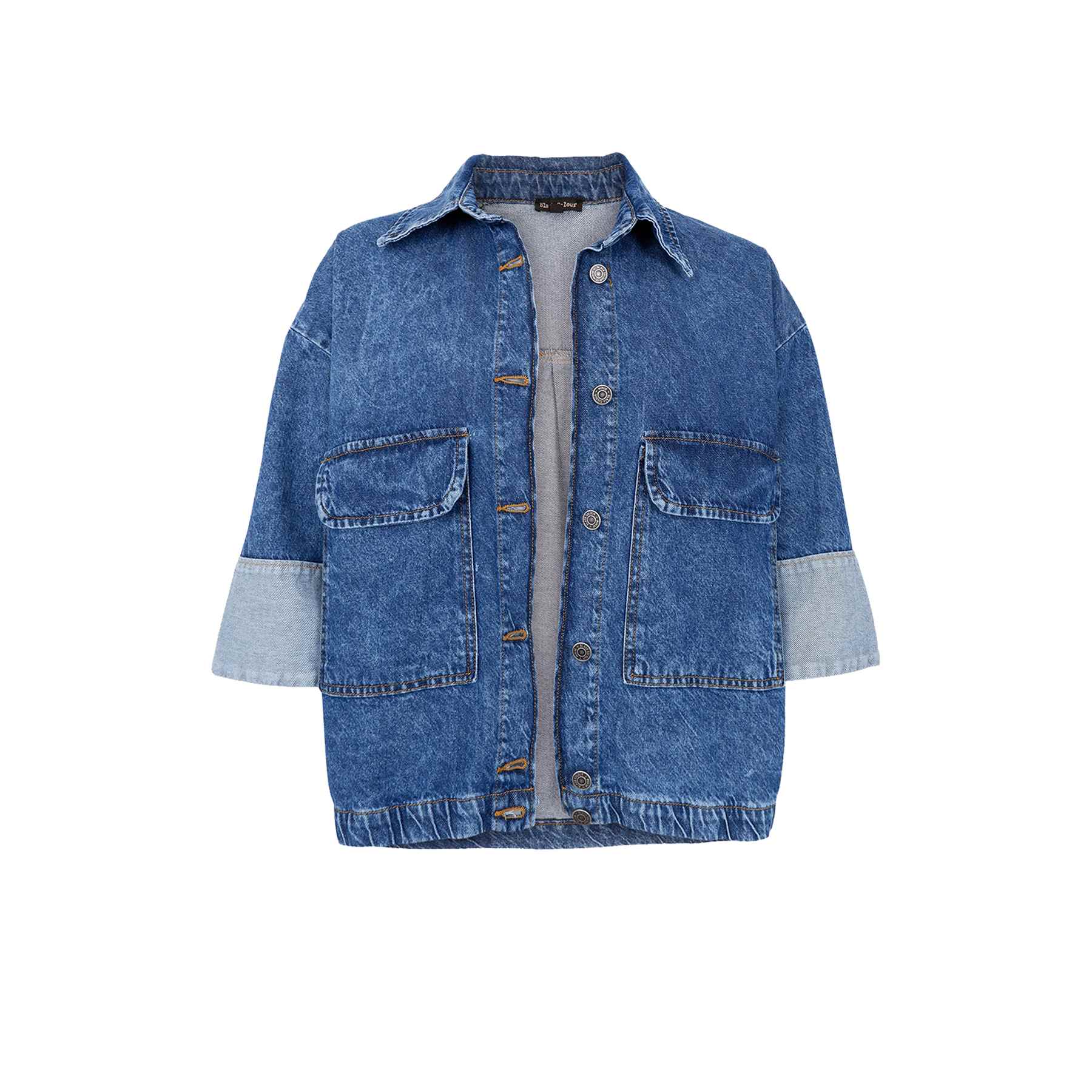PREORDER-Izzy denim jacket - Mid Blue