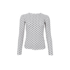 JENNIE Dotted Mesh Blus - Off White