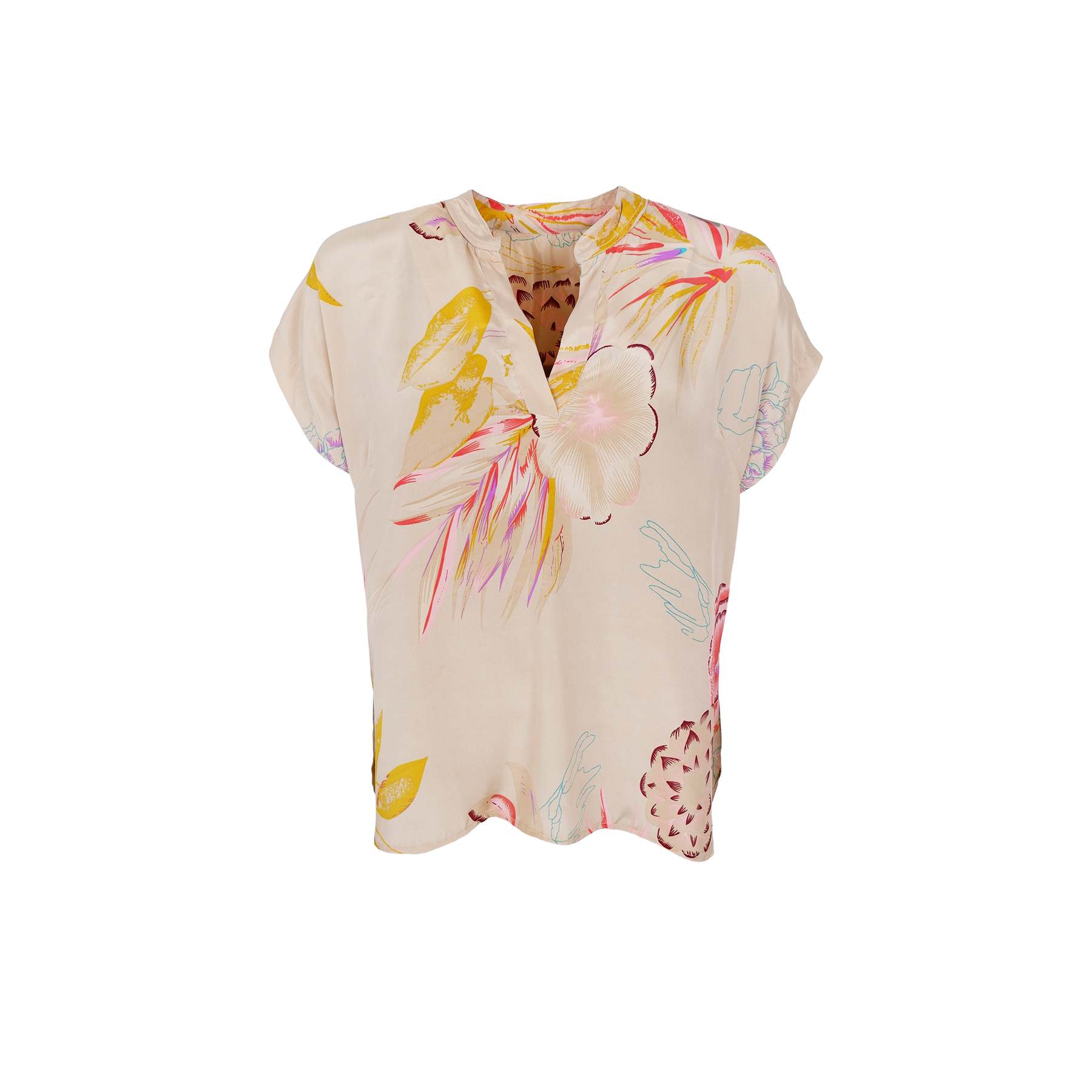 LUNA Andrea s/s blouse - Poppy Rose