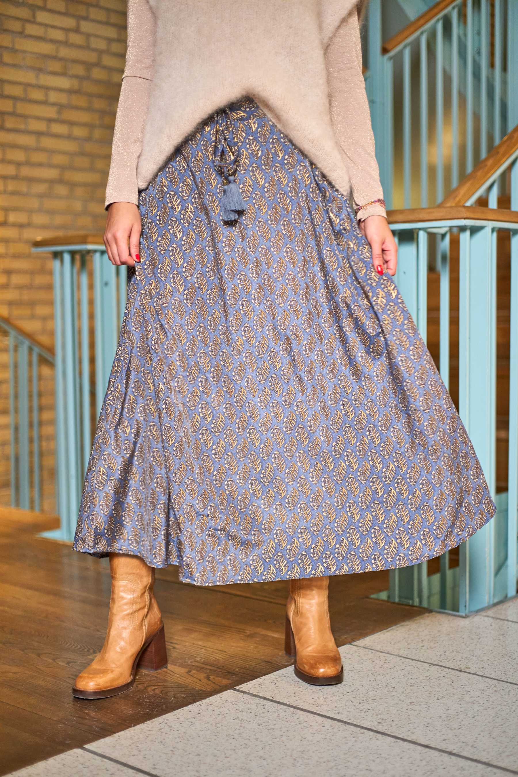 LUNA regular skirt - Blue Mist