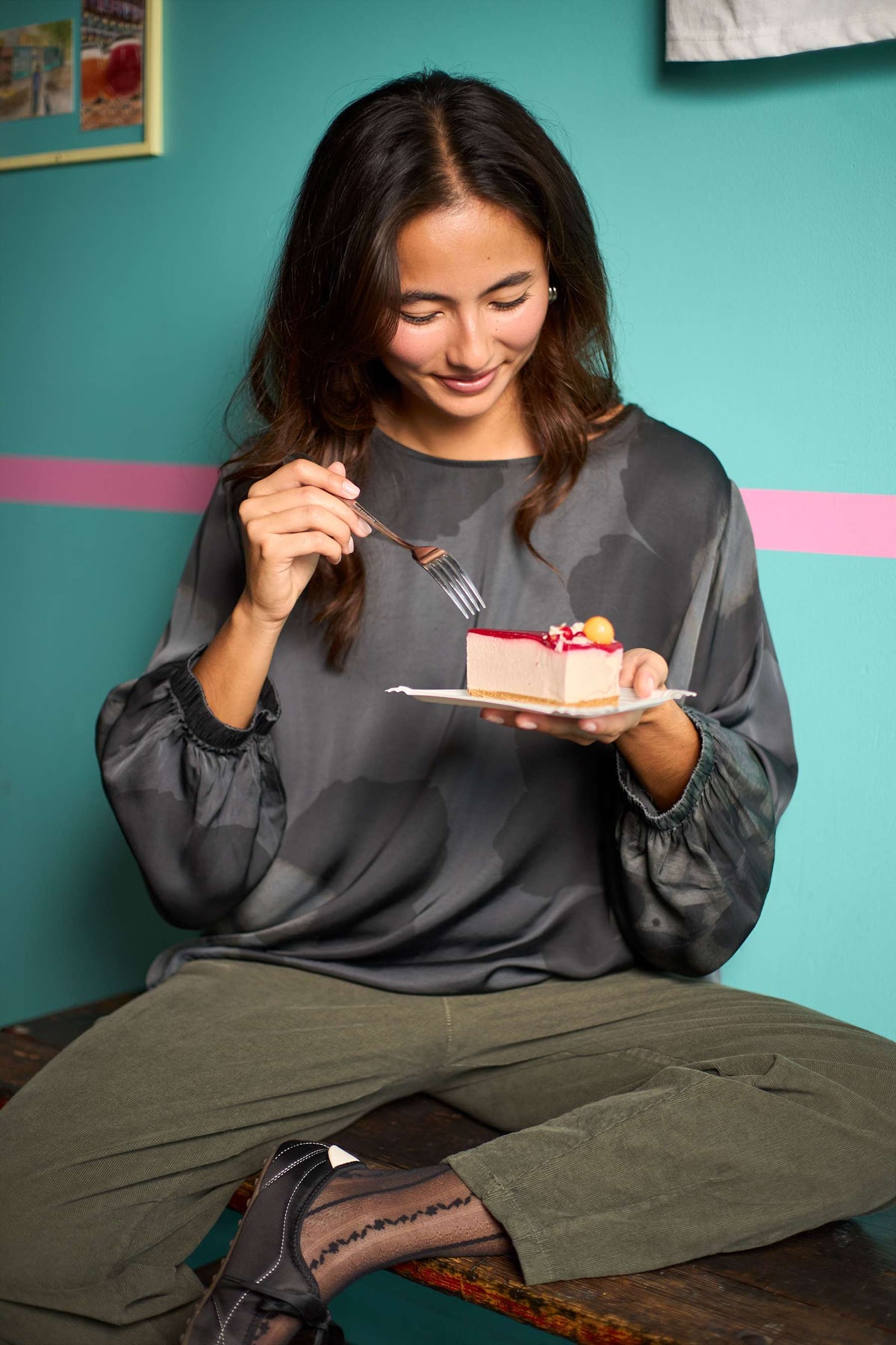 TARA Blouse - Grey Flower