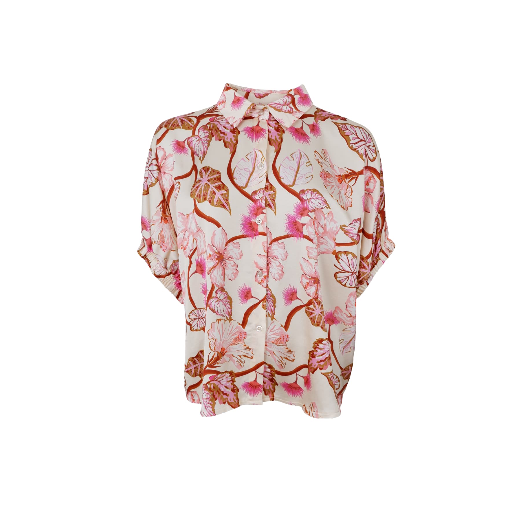 ZELENE Shirt Blouse - Coral
