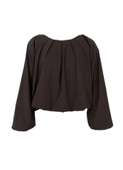 Davina Balloon Blouse - Coffee