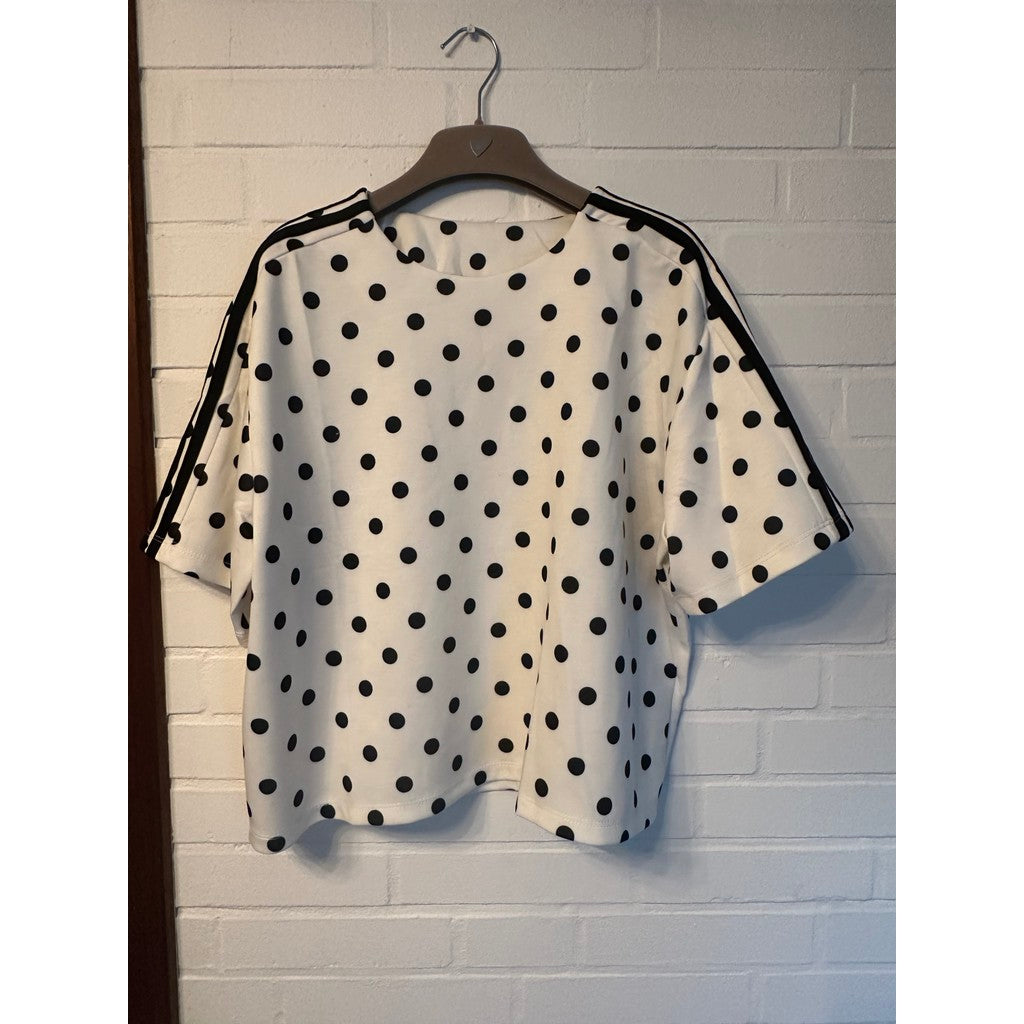 Sporty Dot Tee - White