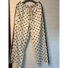 Sporty Dot Pants - White