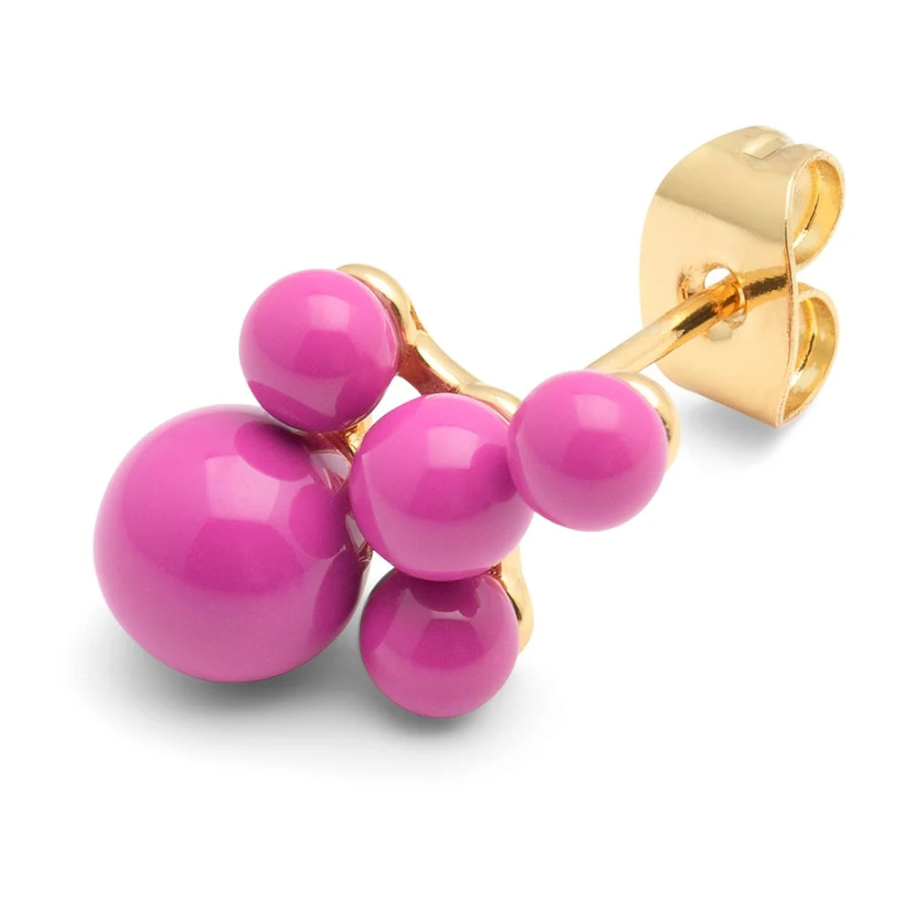 Bouquet Cloud Ørering - Electric Fuchsia Pink