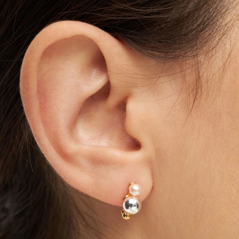 Bouquet Drip ørering 1 stk - Gold plated