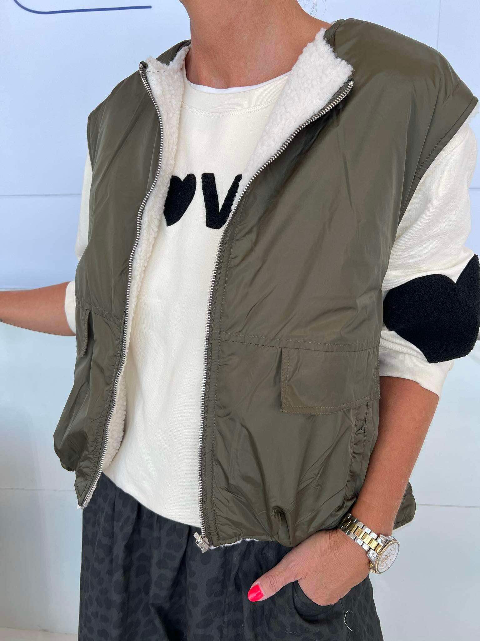 Trish vest khaki