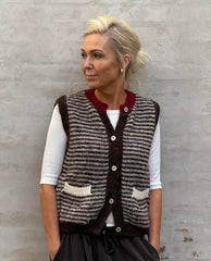 Striped Vest - Brown Beige