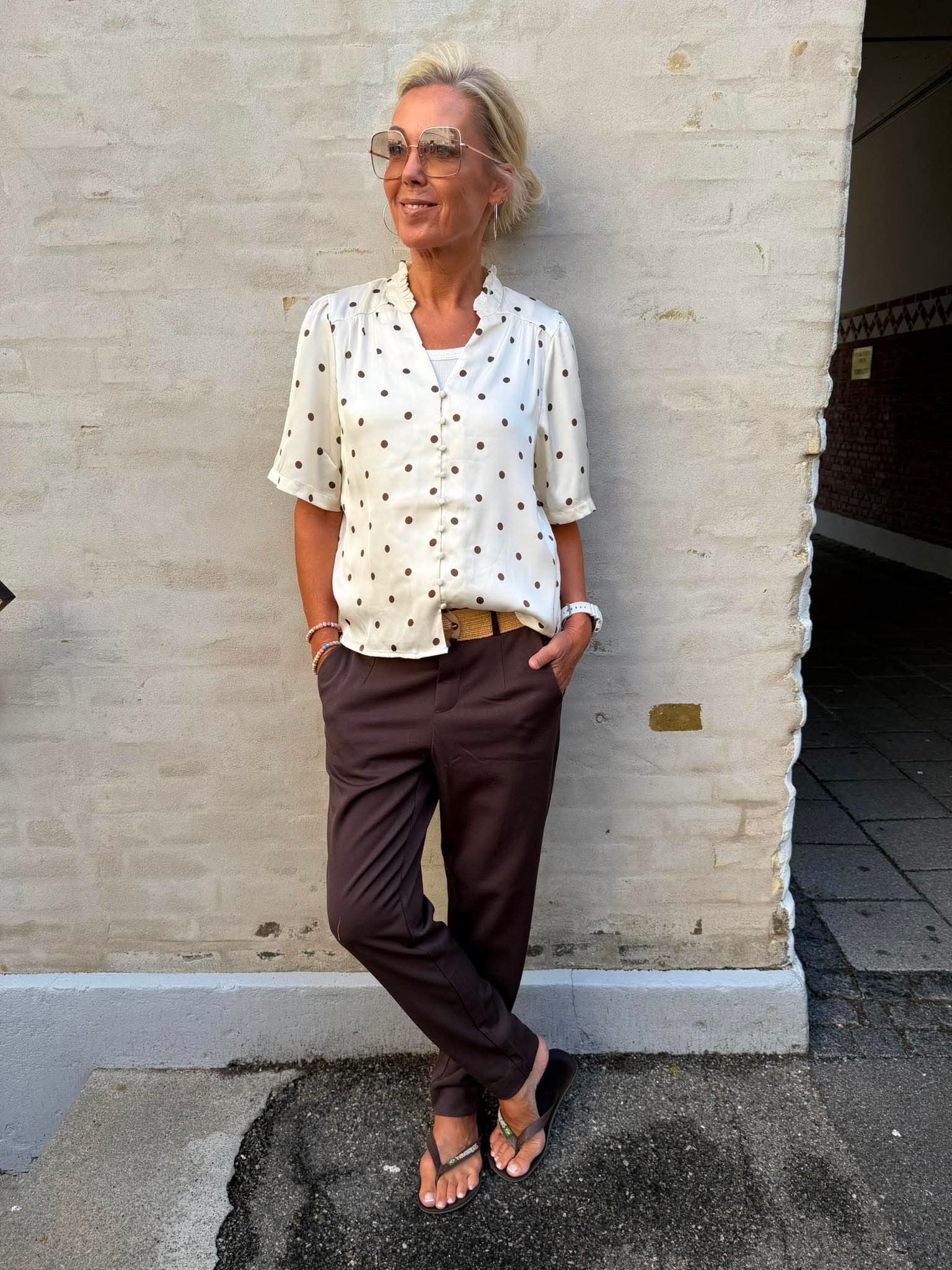 Lisa Slim Pant - Seal Brown