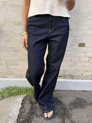 TESSA WIDE JEANS - Dark Blue Denim