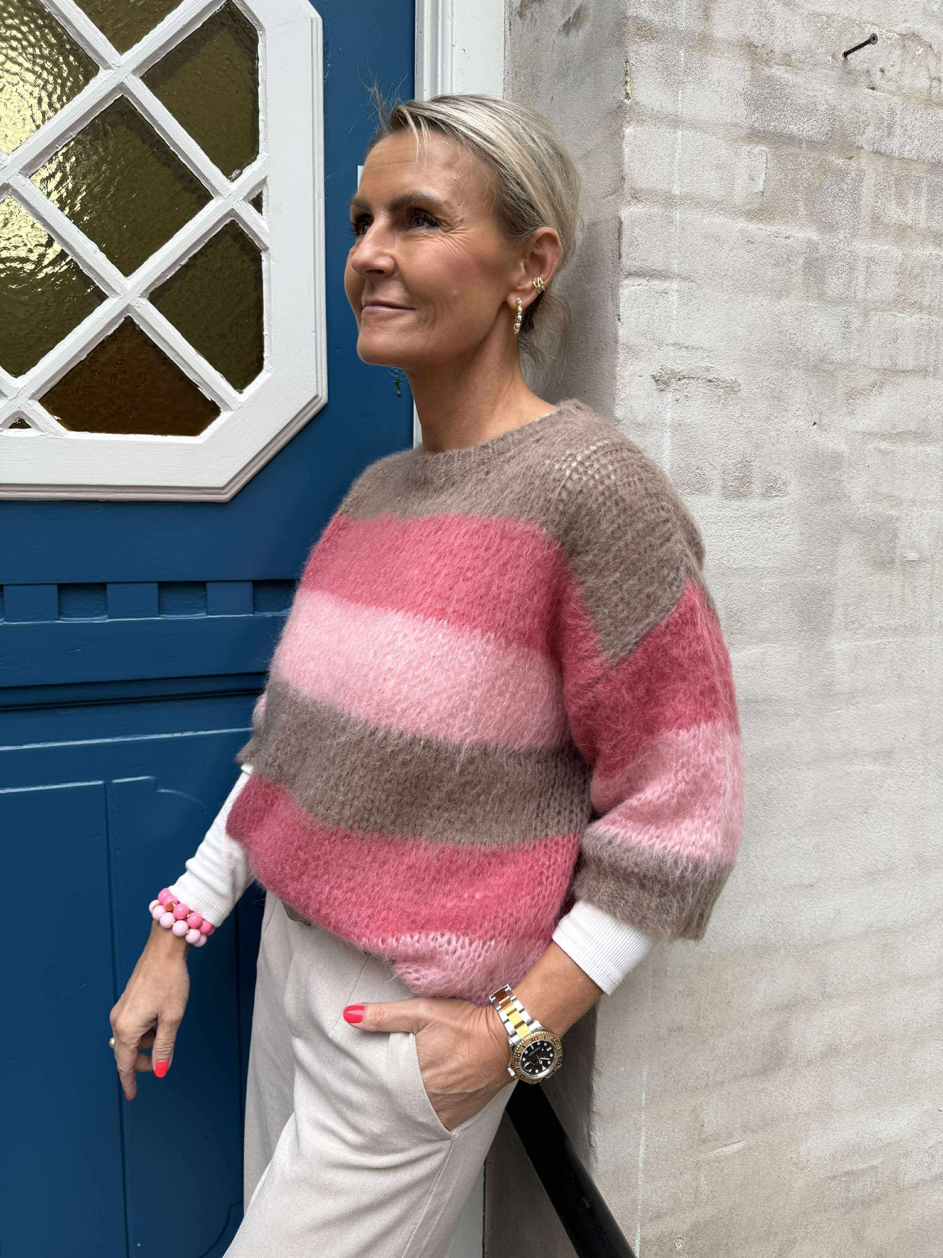 Lucia Knit - Brown/Rose