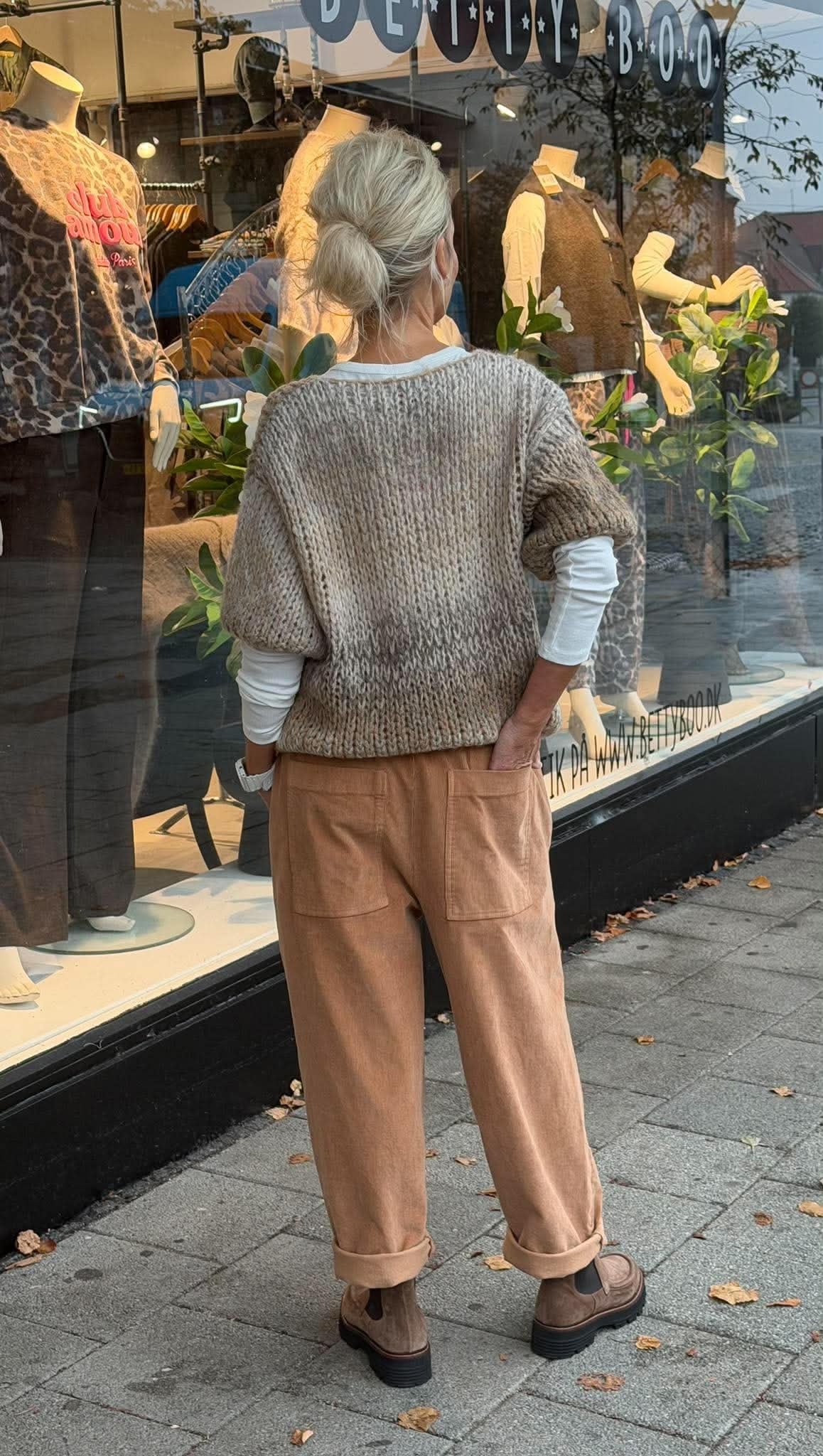 Grace Pullover - Grey/Beige