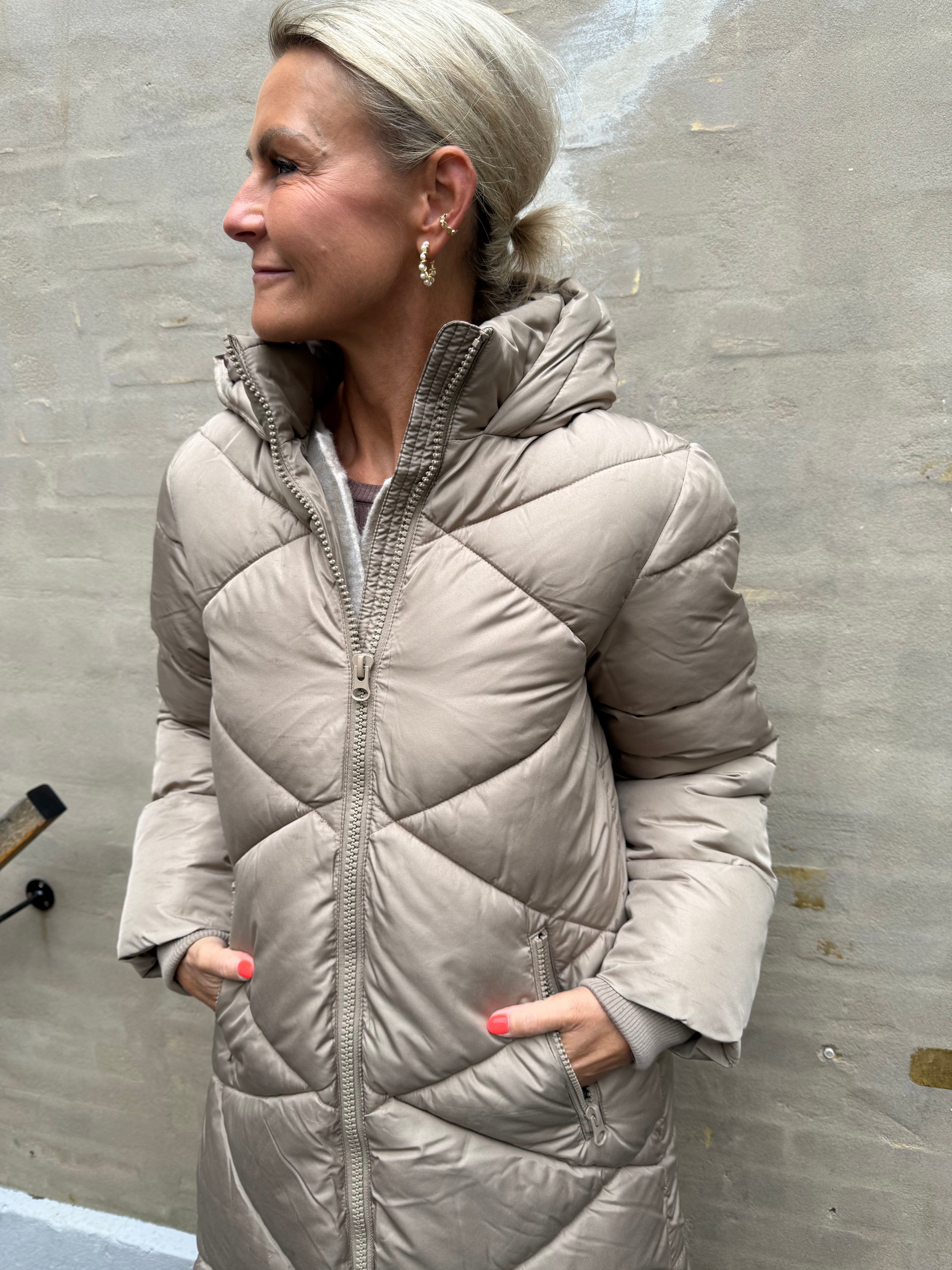 VISTA LIFE PADDED HOOD JACKET - Timber Wolf