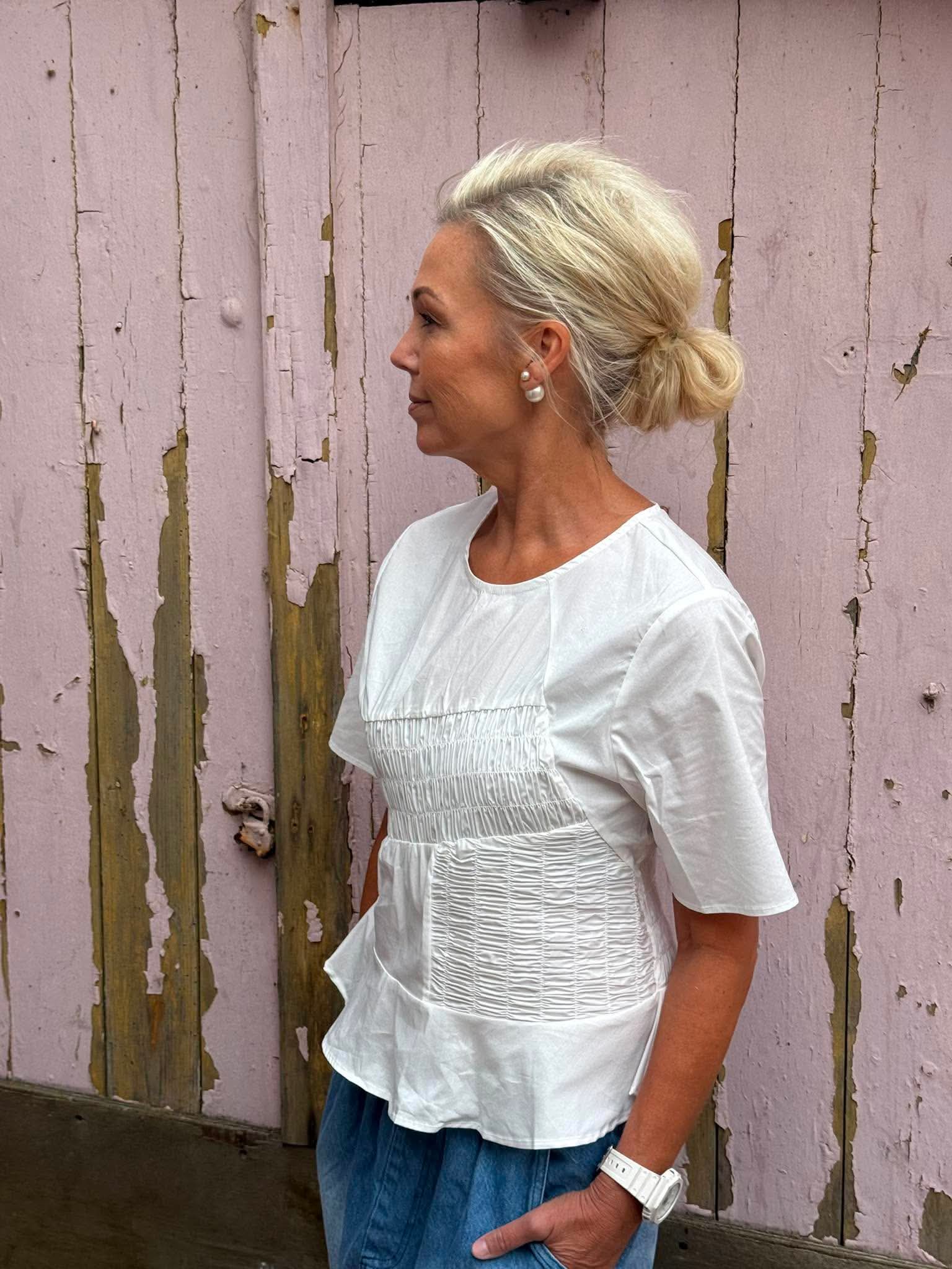 Ajda Antoinett SS Blouse - Spring Gardenia