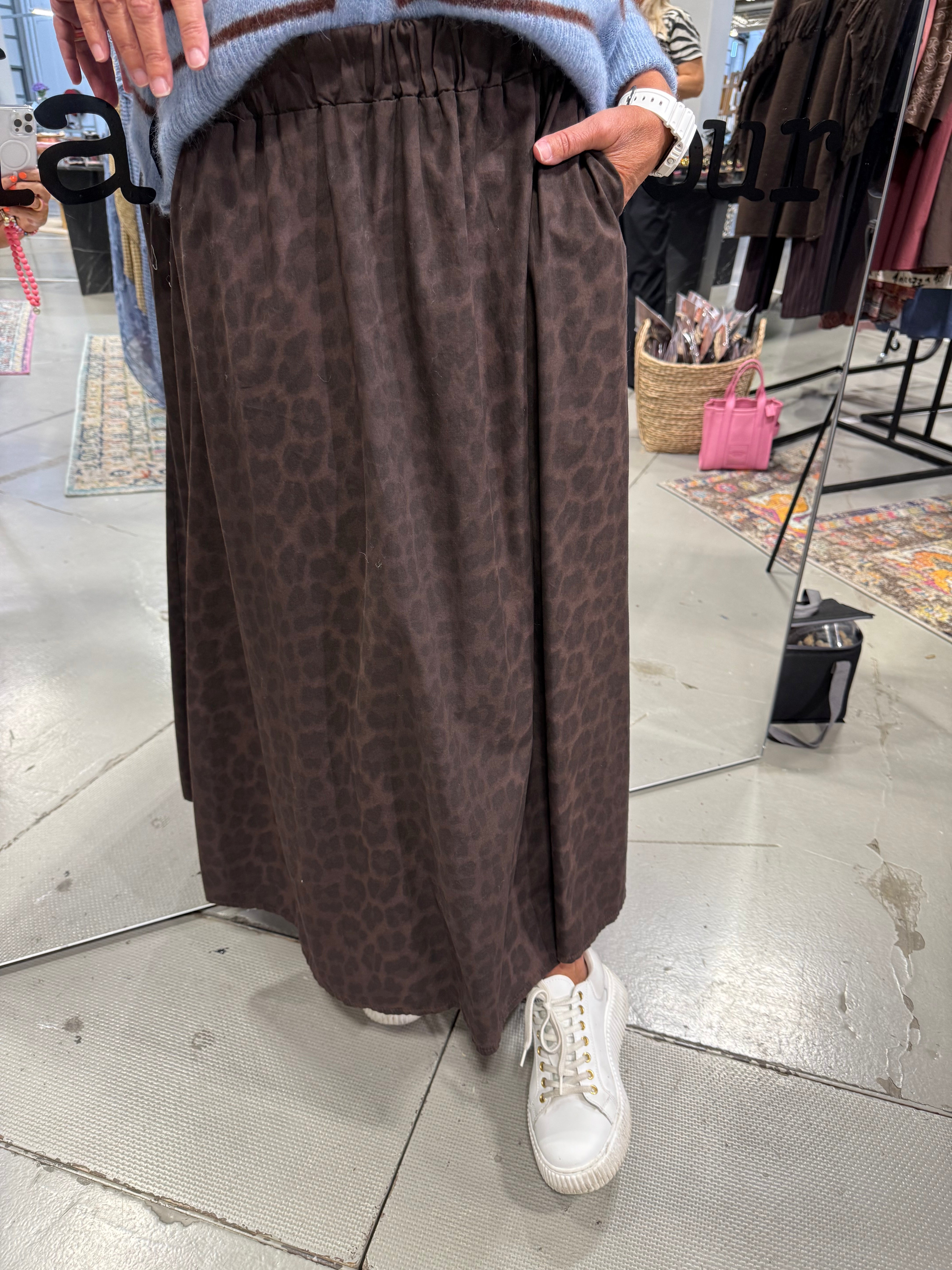 ABBIE Skirt - Coffee Leo