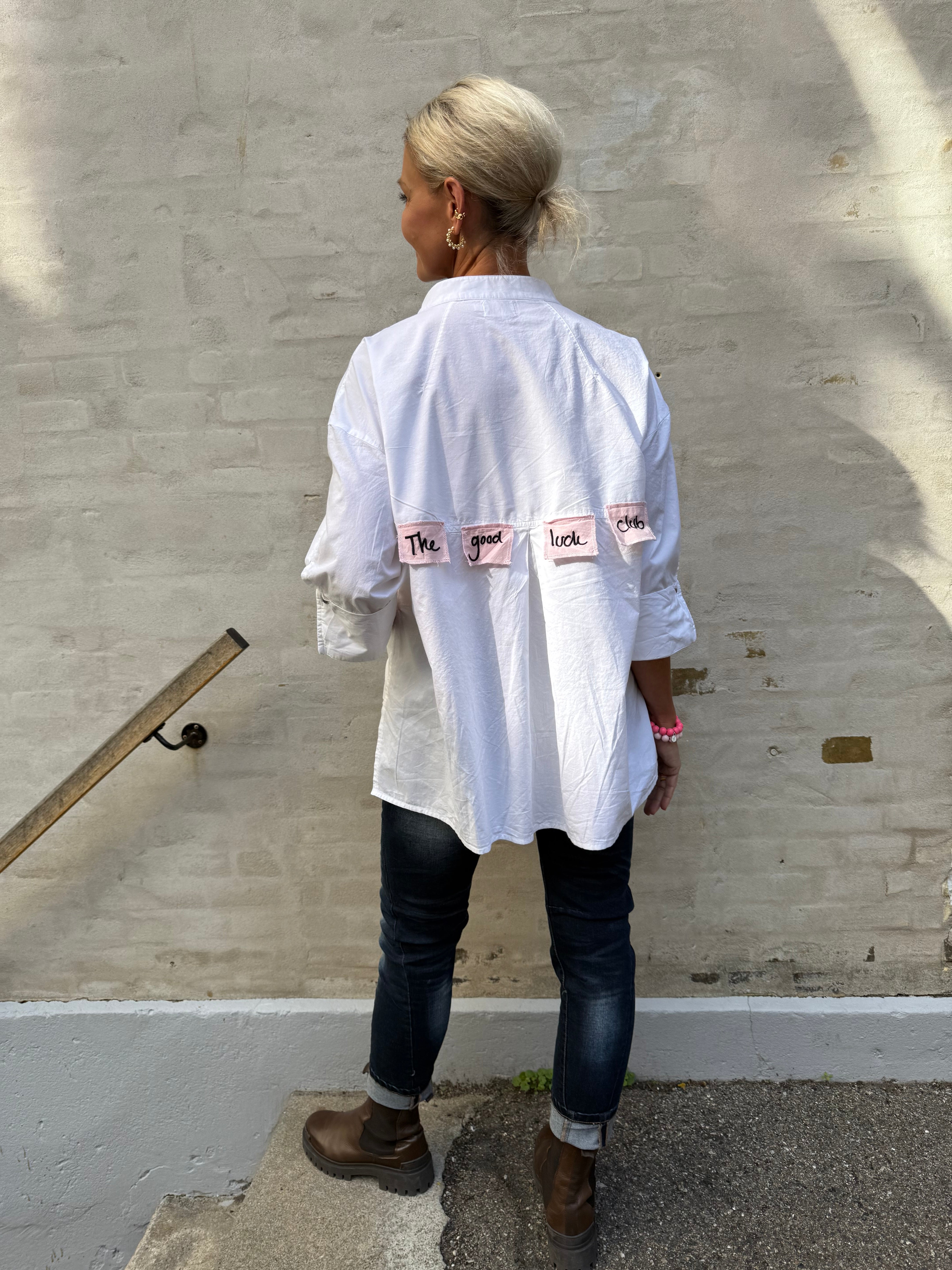 Luna shirt The good luck club - Paper White