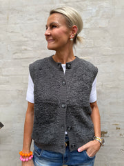 EIRA LIFE S/L ON BUTTON VEST - Asphalt