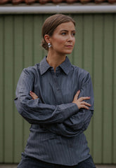 LyviaCC Asym Pin Shirt - Mellangrå