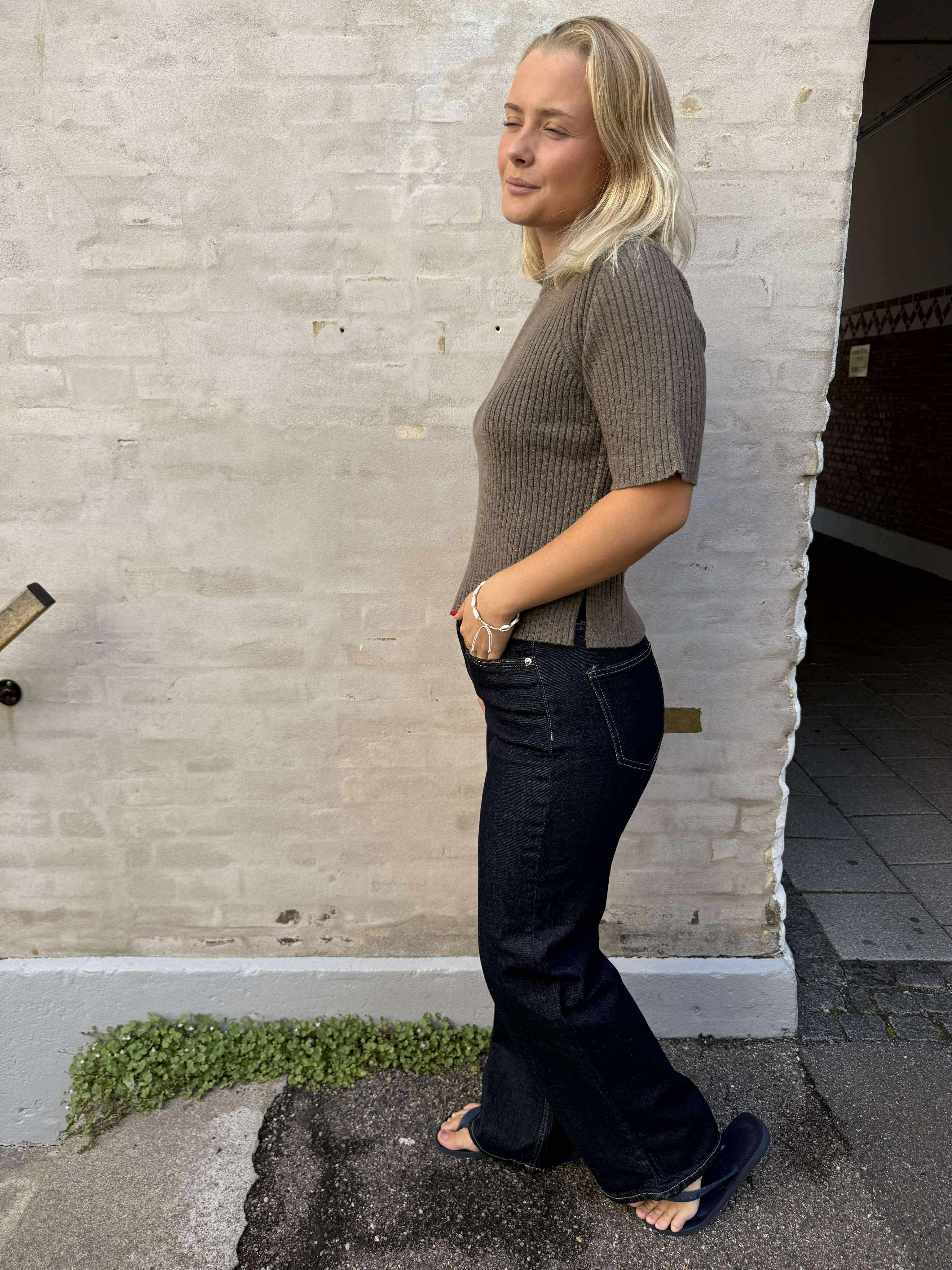 TESSA WIDE JEANS - Dark Blue Denim