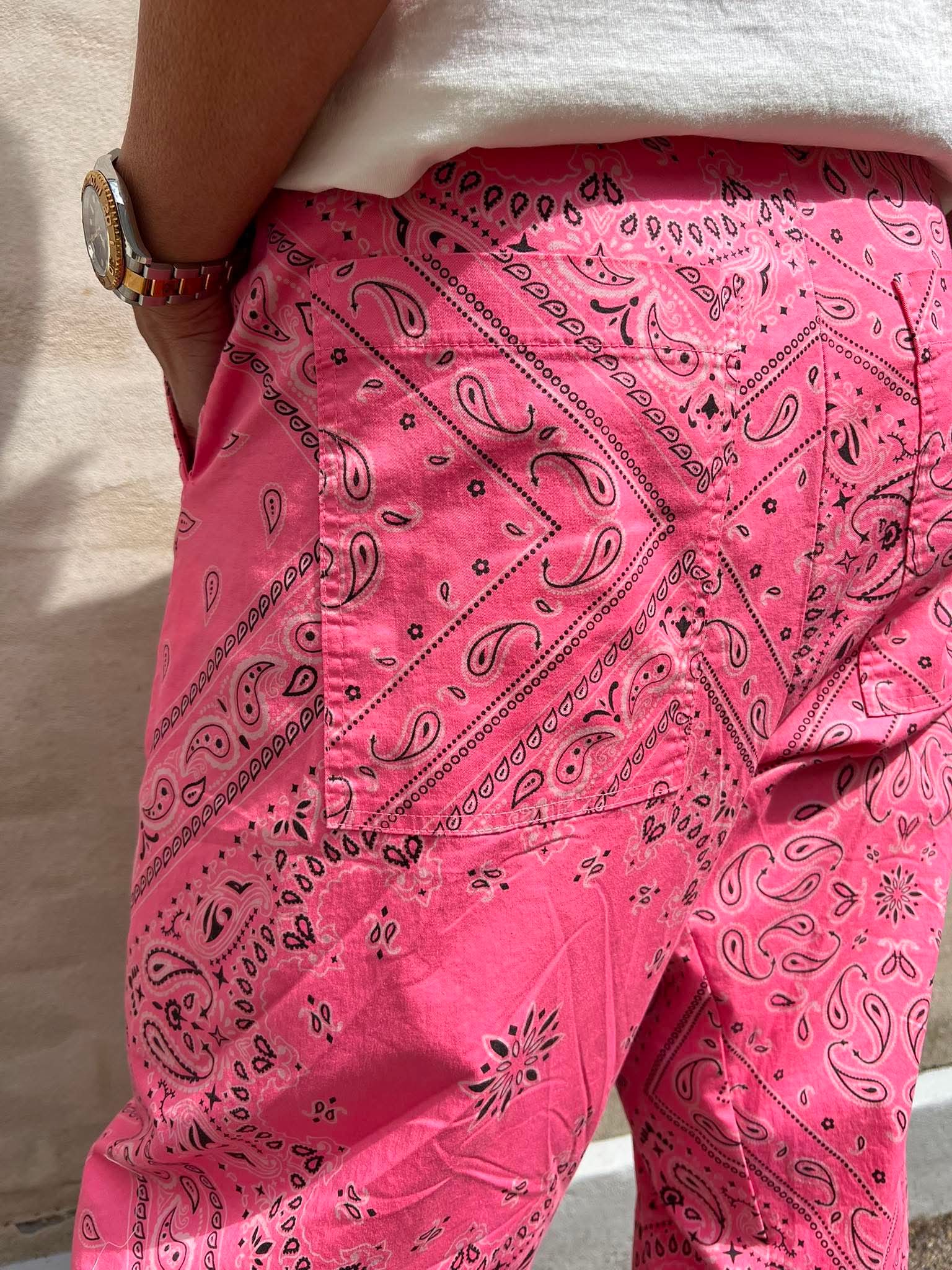 Bandana Pants - Pink
