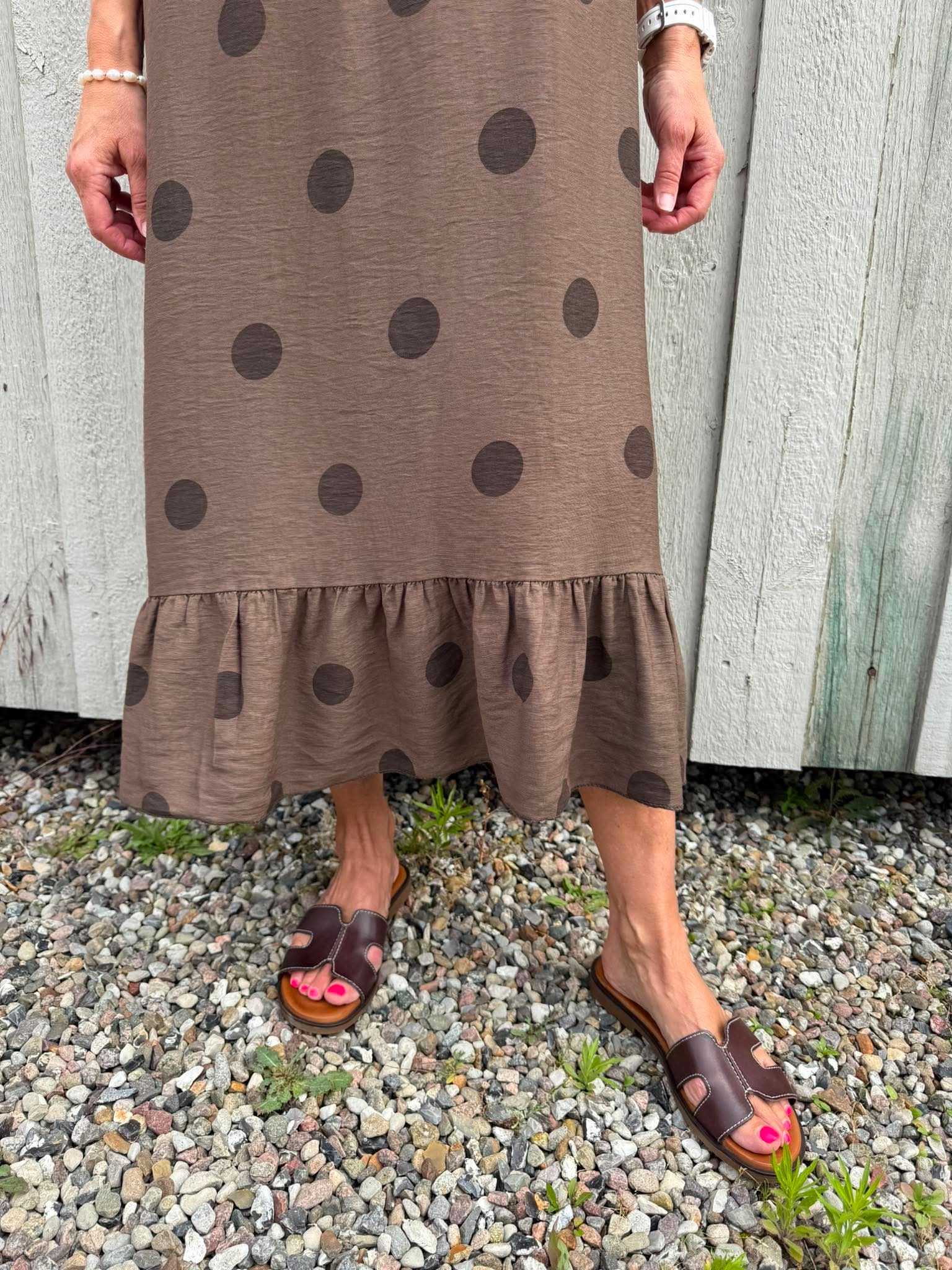 Dot Dress - Dark Brown