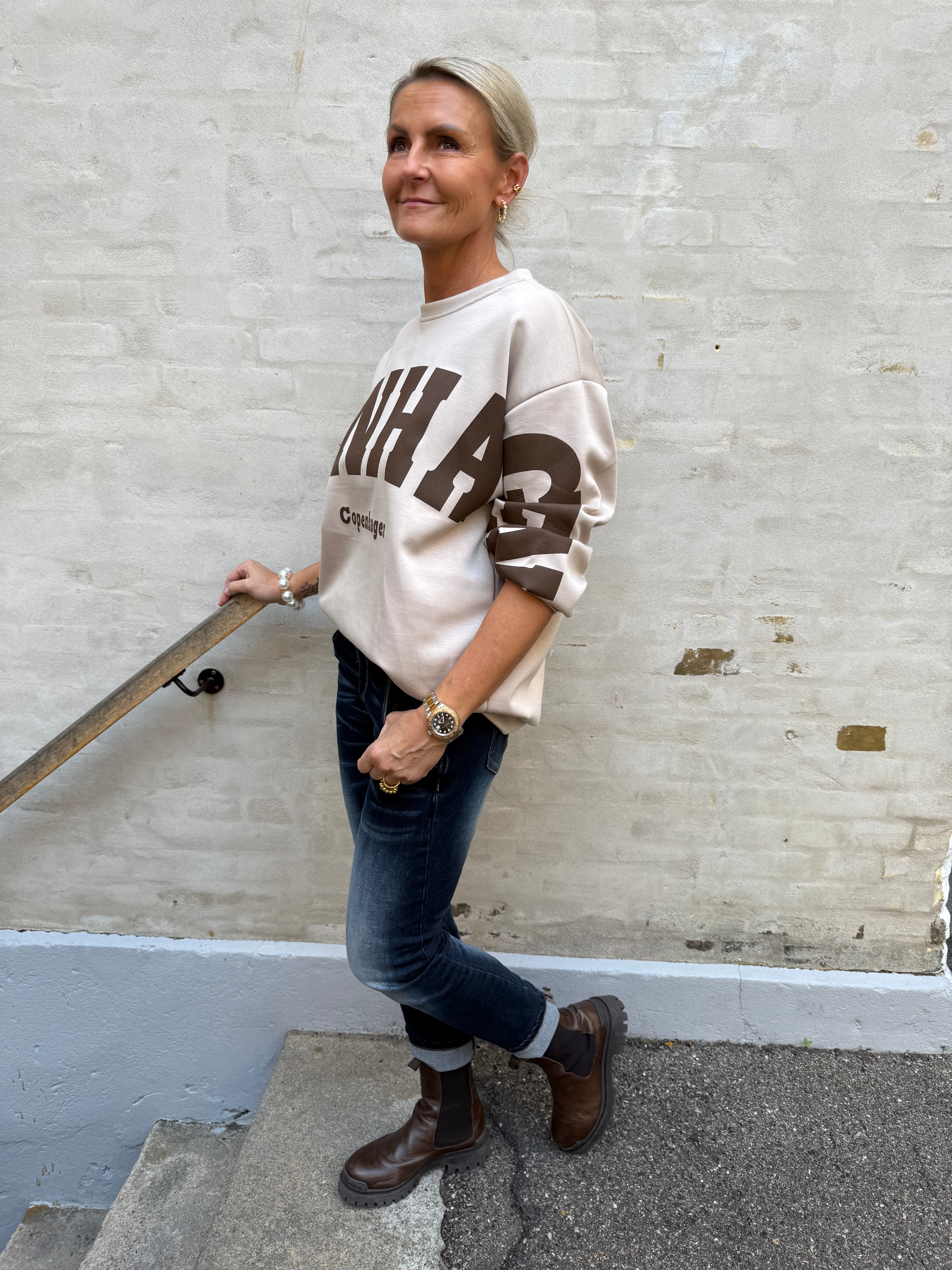 Hibiscus Sweatshirt - Beige