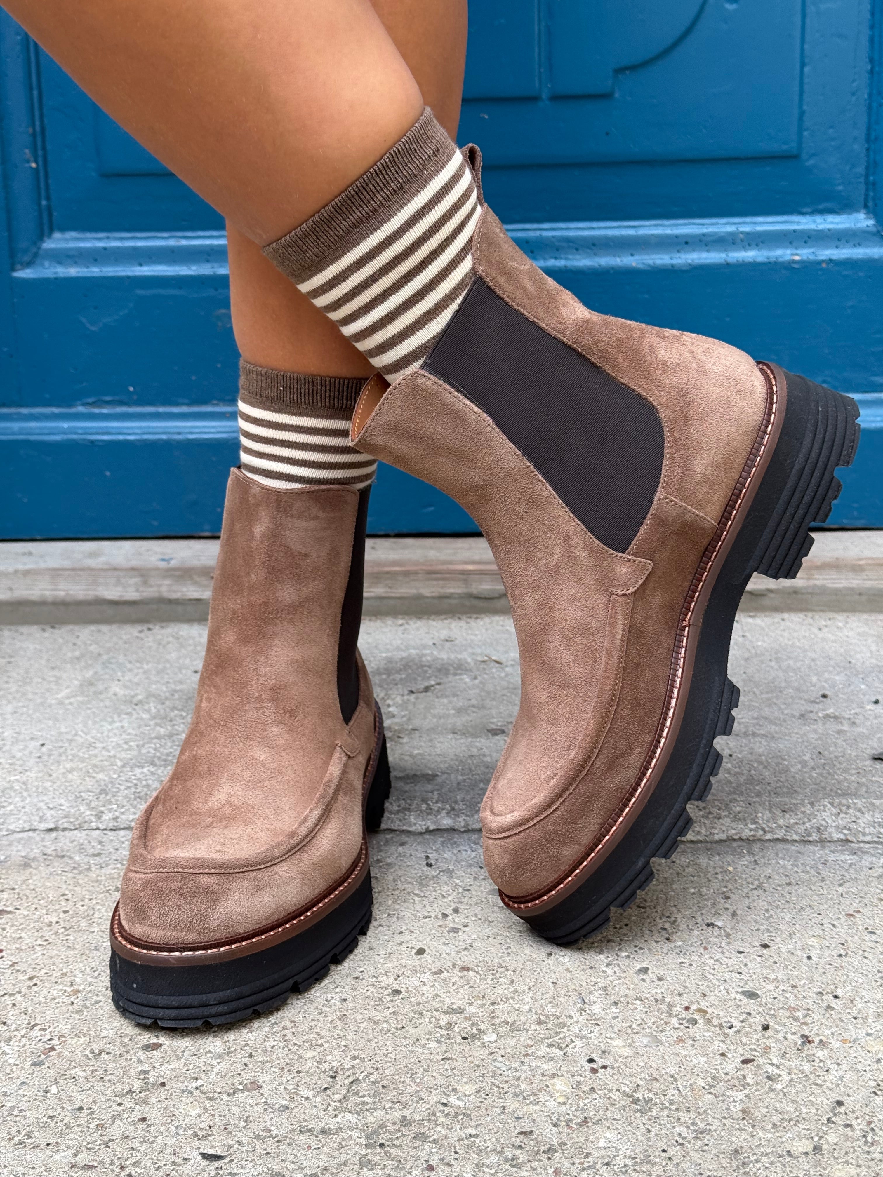 Riva Støvle - Suede Taupe
