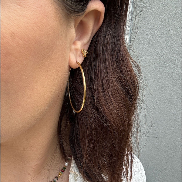 Classic Hoops 50 mm - 18 karat guldbelagt