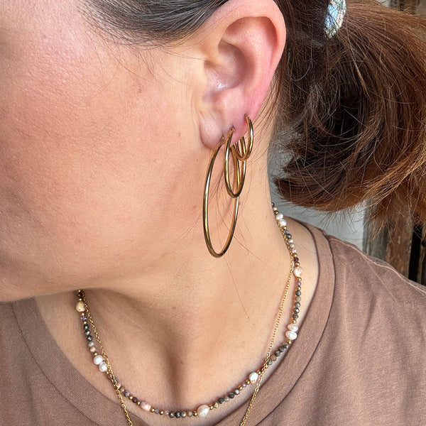 Classic Hoops 30 mm - 18 karat guldbelagt