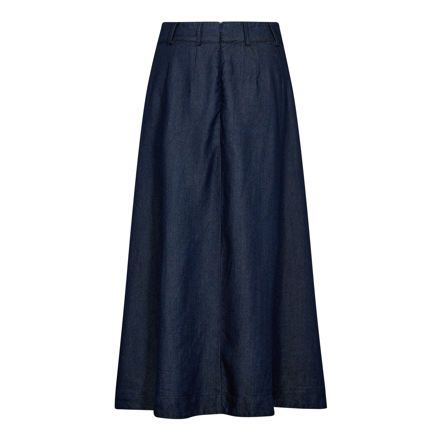 Anya Denim Pleat Skirt - Navy Denim