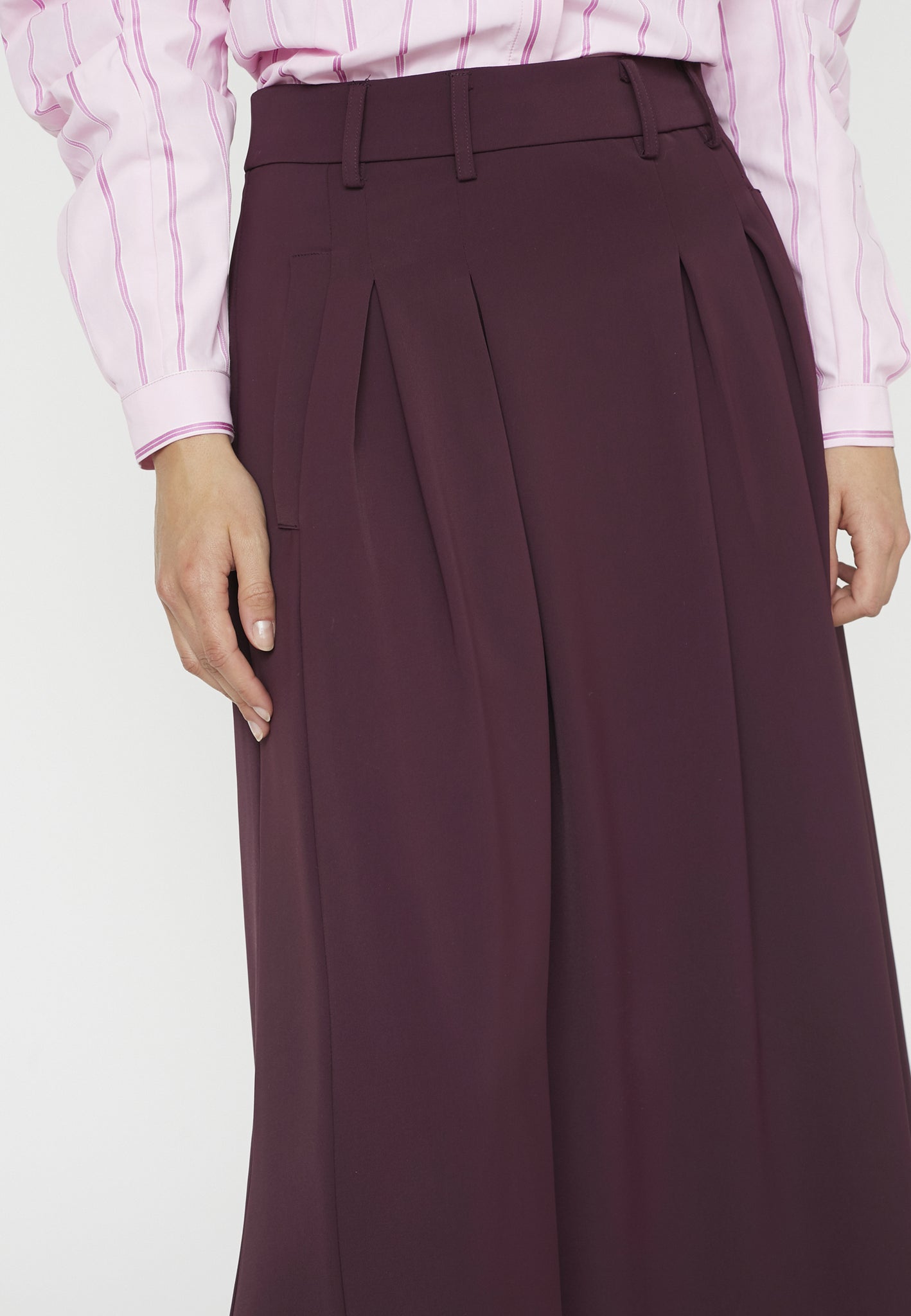 Anya pleat skirt - Winered