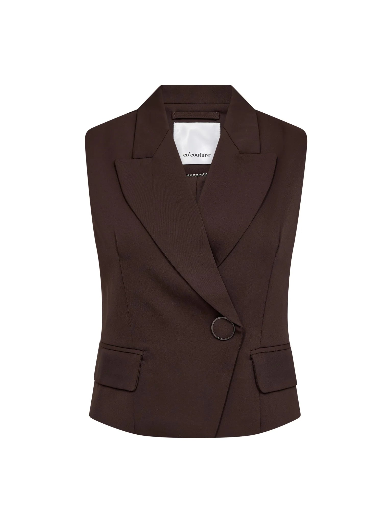 AliniCC Wrap Vest - Dark Brown