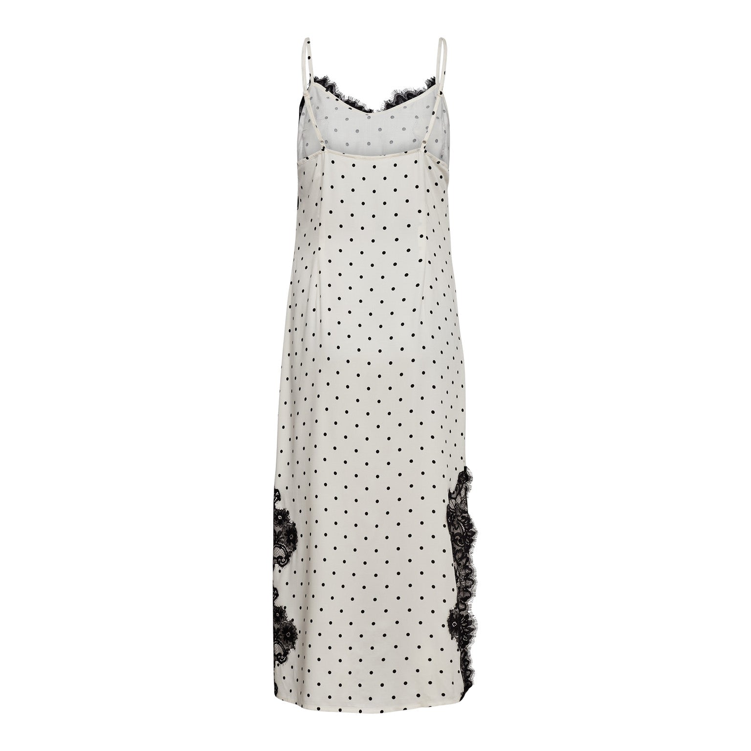 AmeliCC Dot Lace Strap Dress - Off White