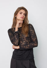 BirtaCC O-neck Blouse - Black