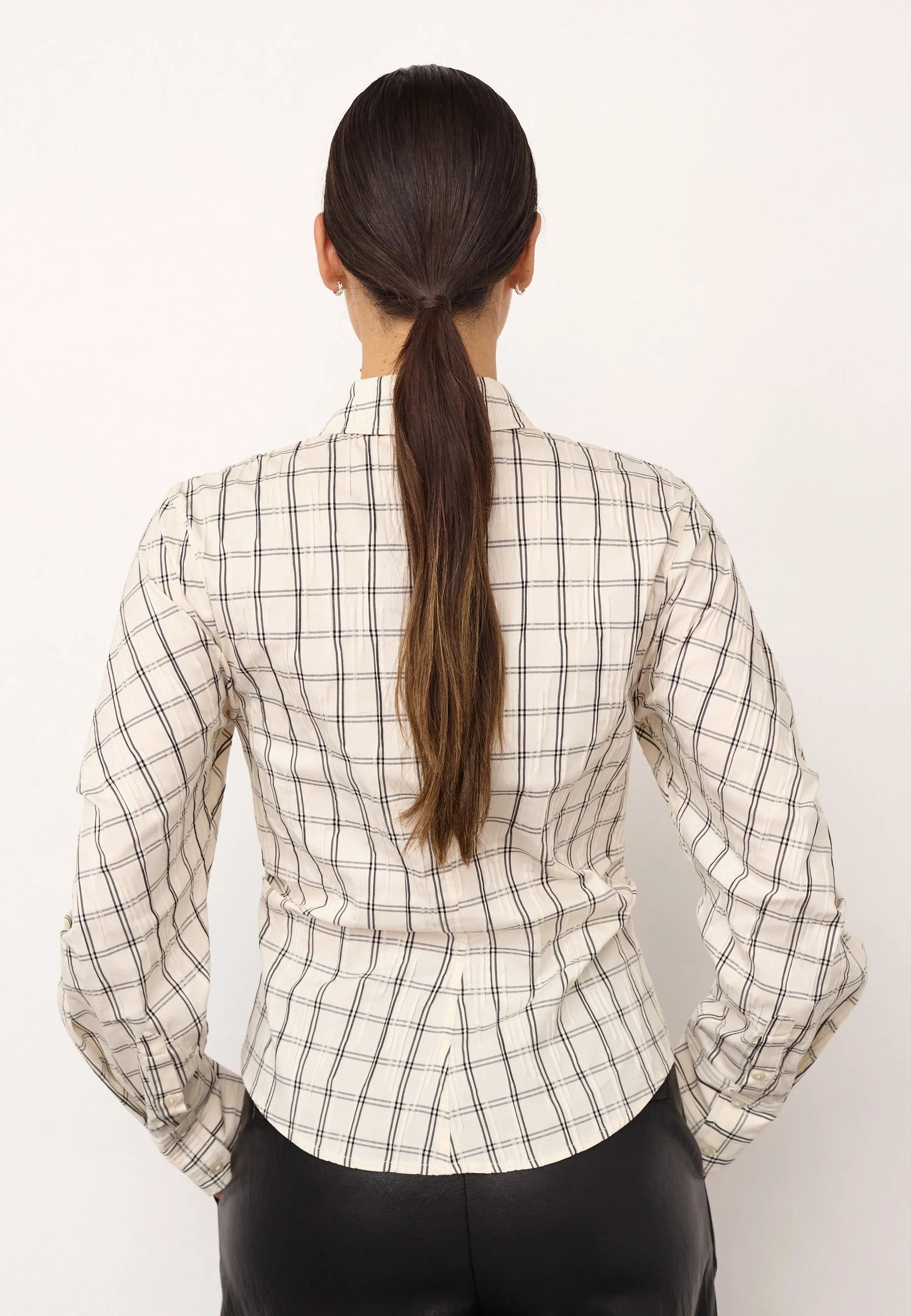 BisoCC Asym Check Shirt - Off-White