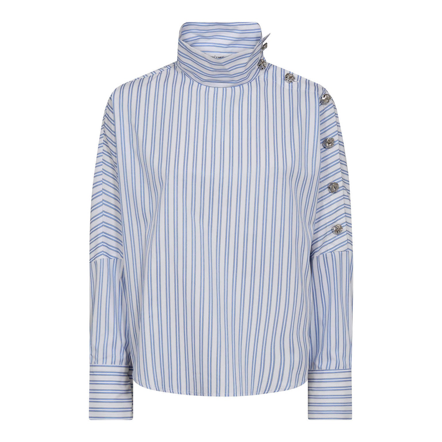 DevinCC AsymCC Button Blouse - Blue