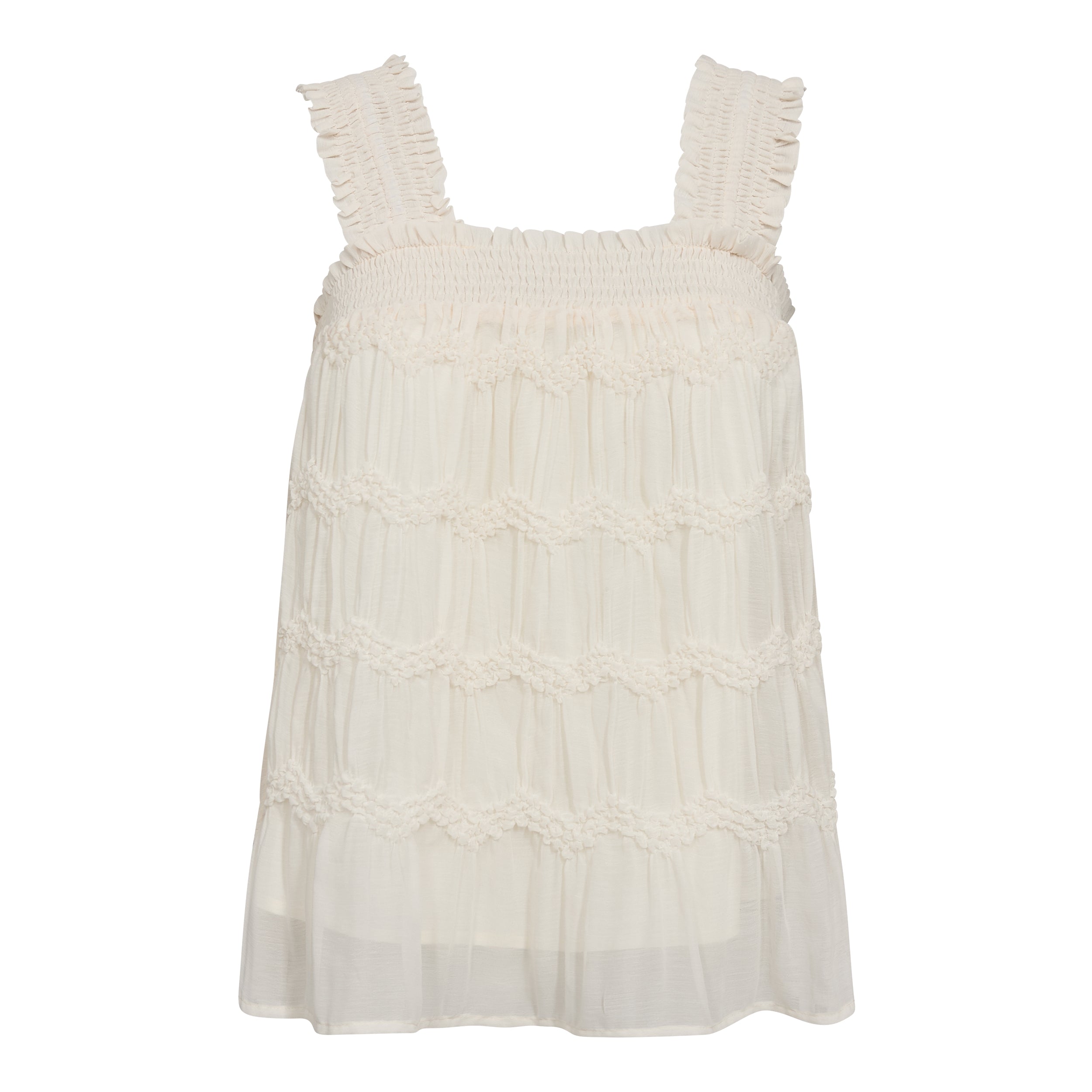 JerryCC Smock Strap Top - Off White