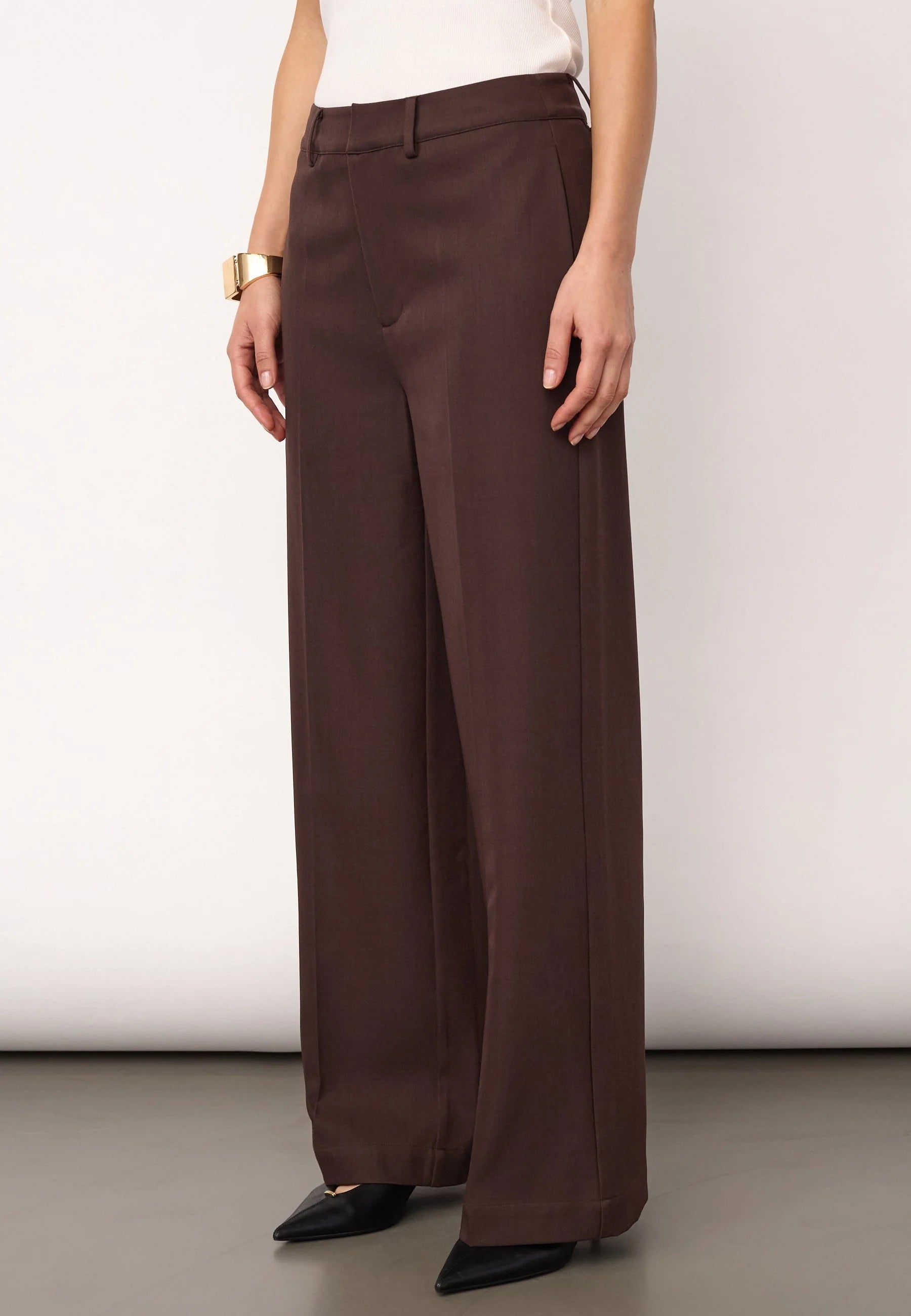 LunaCC Wide Pant - Dark Brown