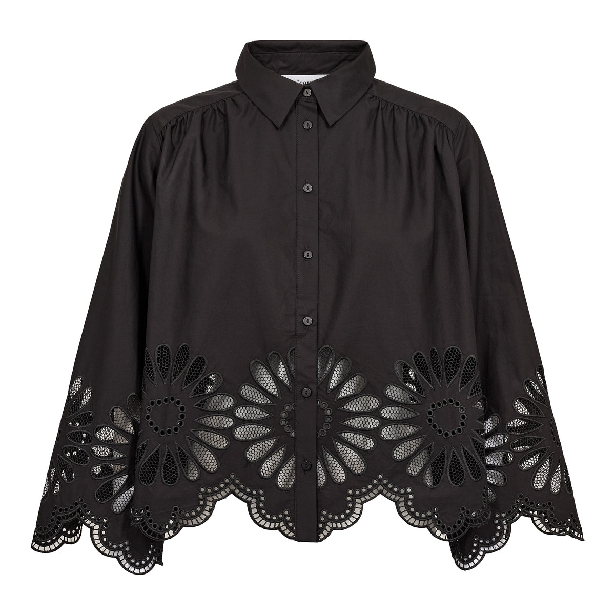 MeliseCC Emb. LS Shirt - Black