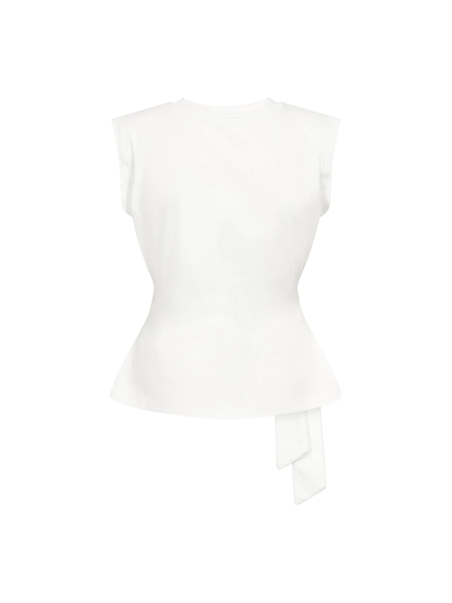 OrianeCC Pleat Tie Top - White