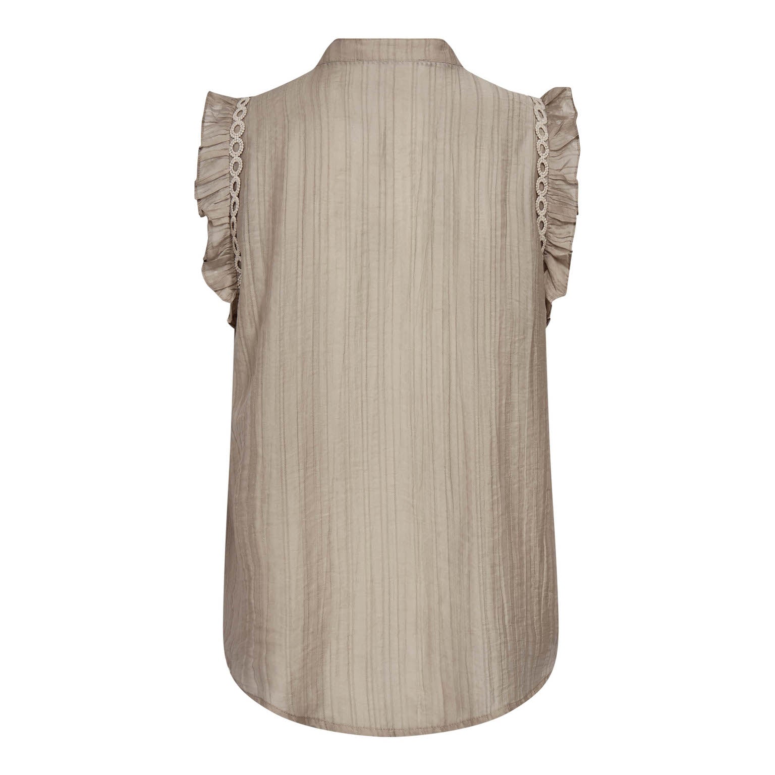 ReggieCC Frill Top - Taupe