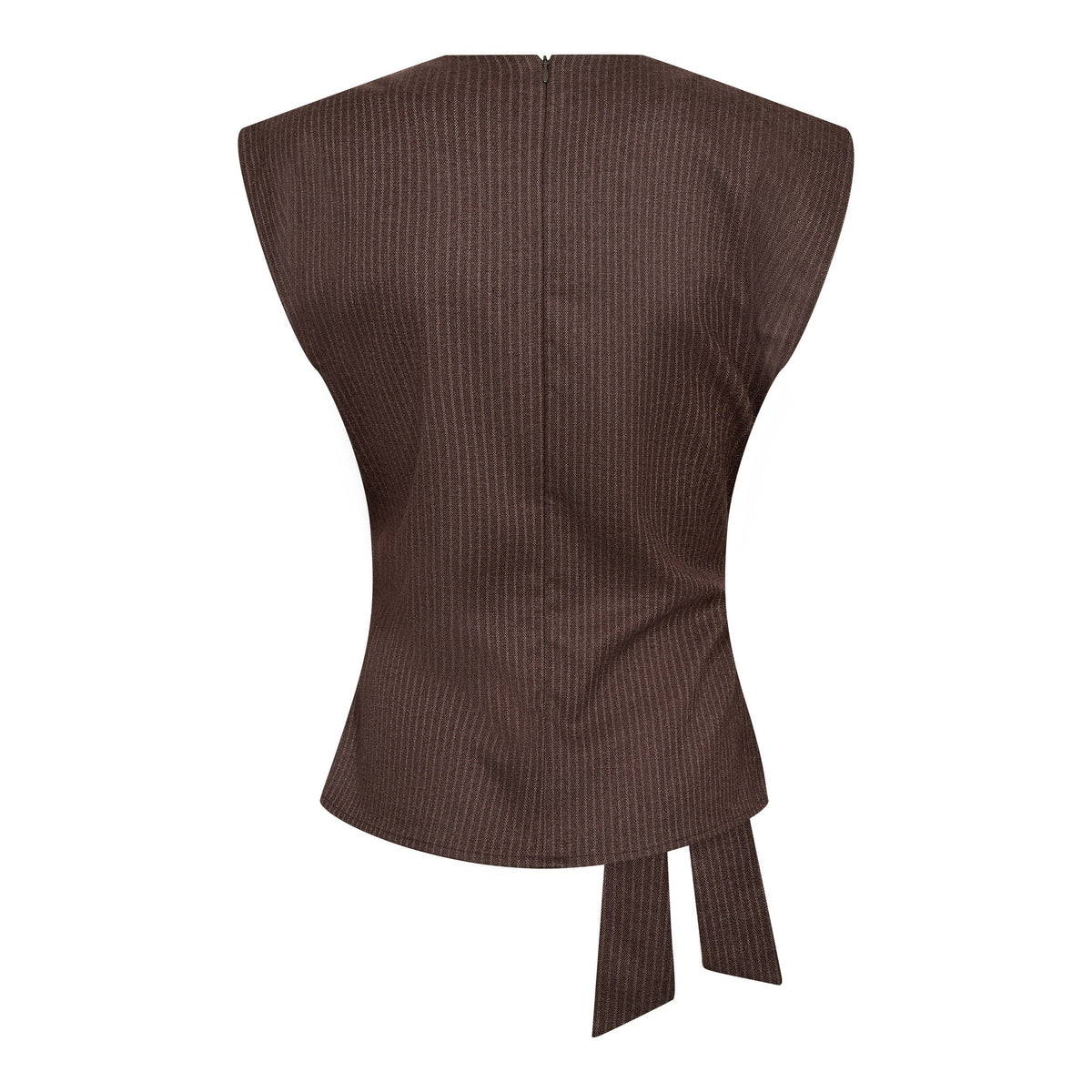 SinaCC Pin Pleat Top - Dark Brown
