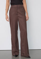 SinaCC Pin Wide Pant - Dark Brown