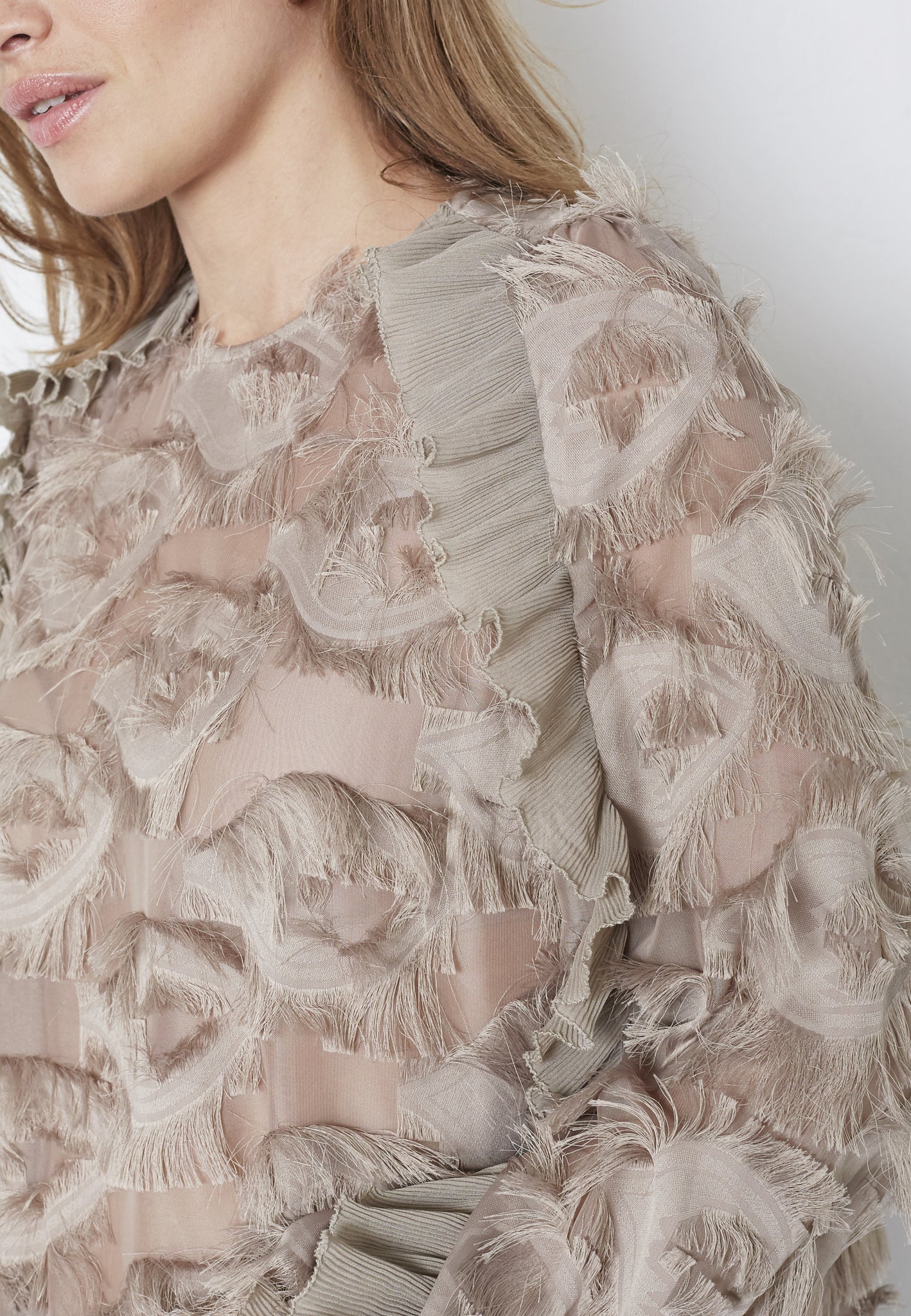 SyraCC Structure Blouse - Walnut