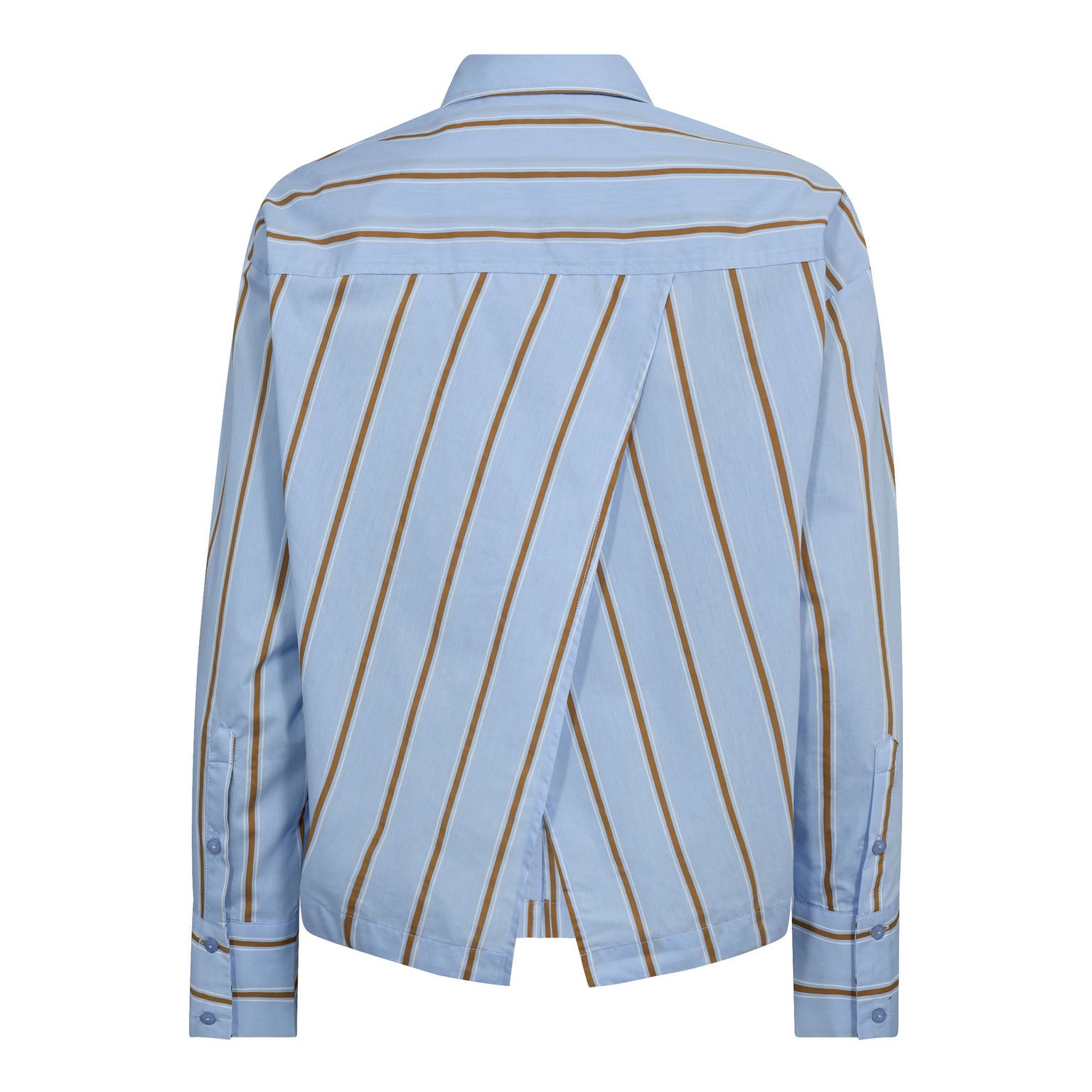 Amora Stripe Tie Shirt - Pale Blue